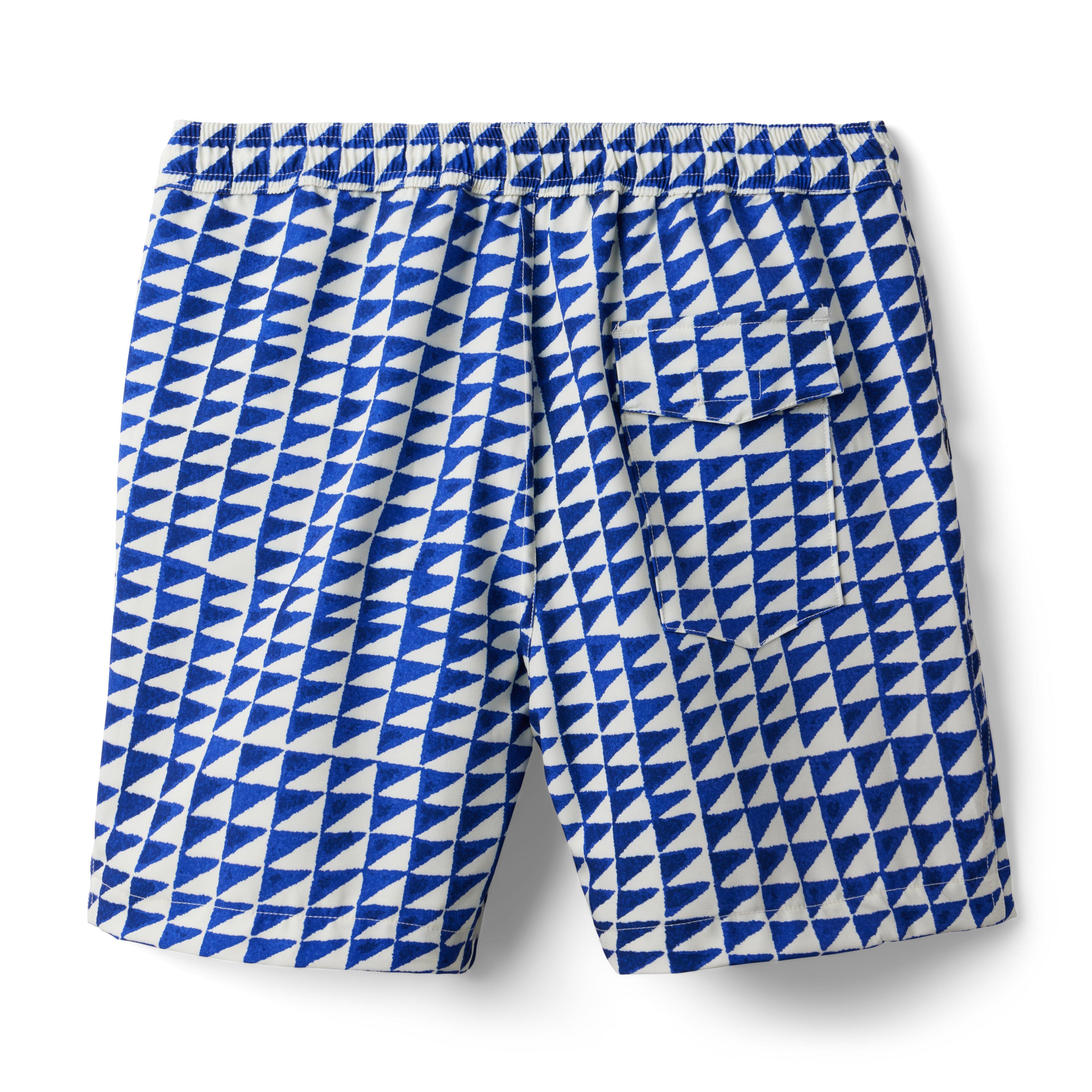 Dawne Florine Men's Tile Print Swim Trunk image number 1