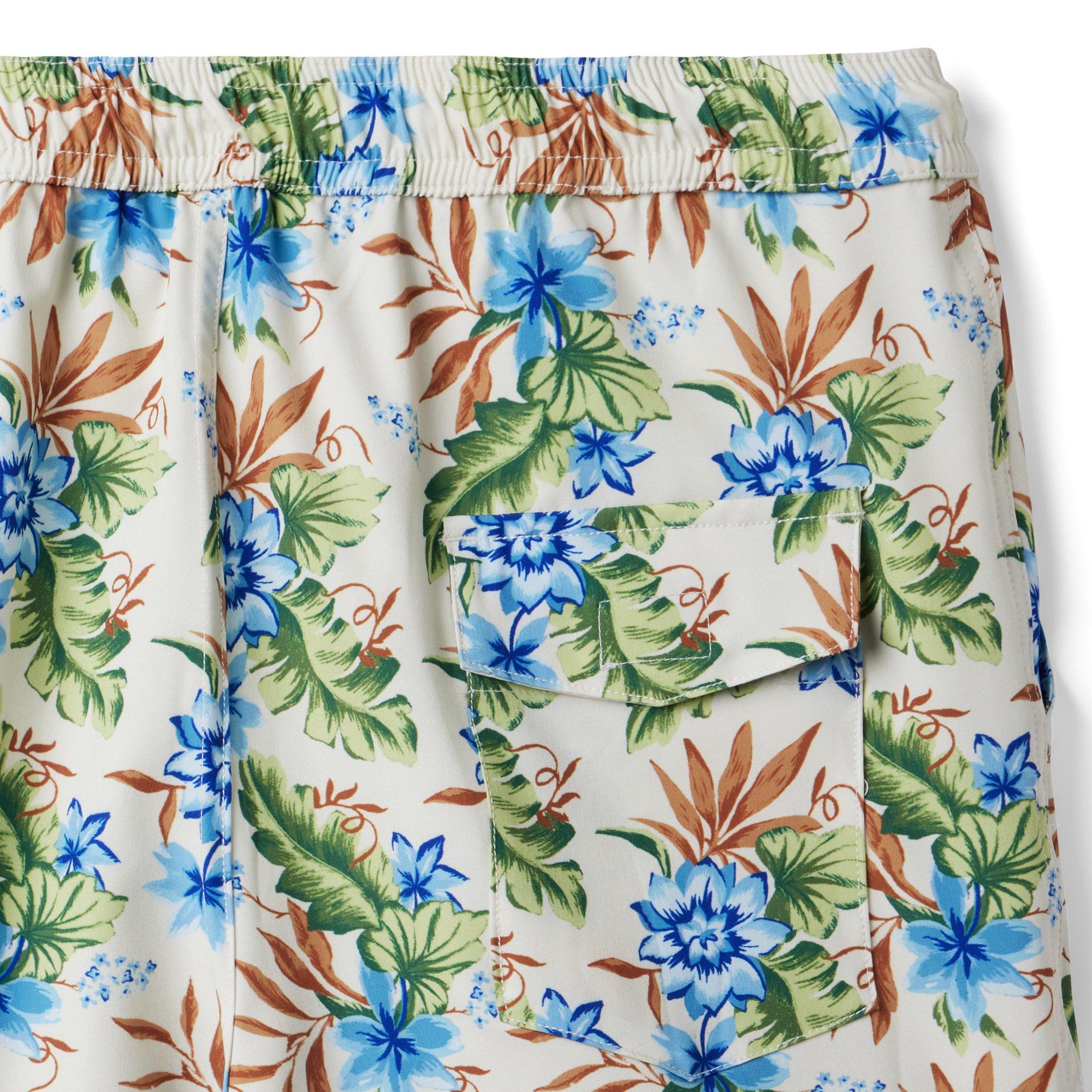 Dawne Florine Men's Tropical Floral Swim Trunk image number 2