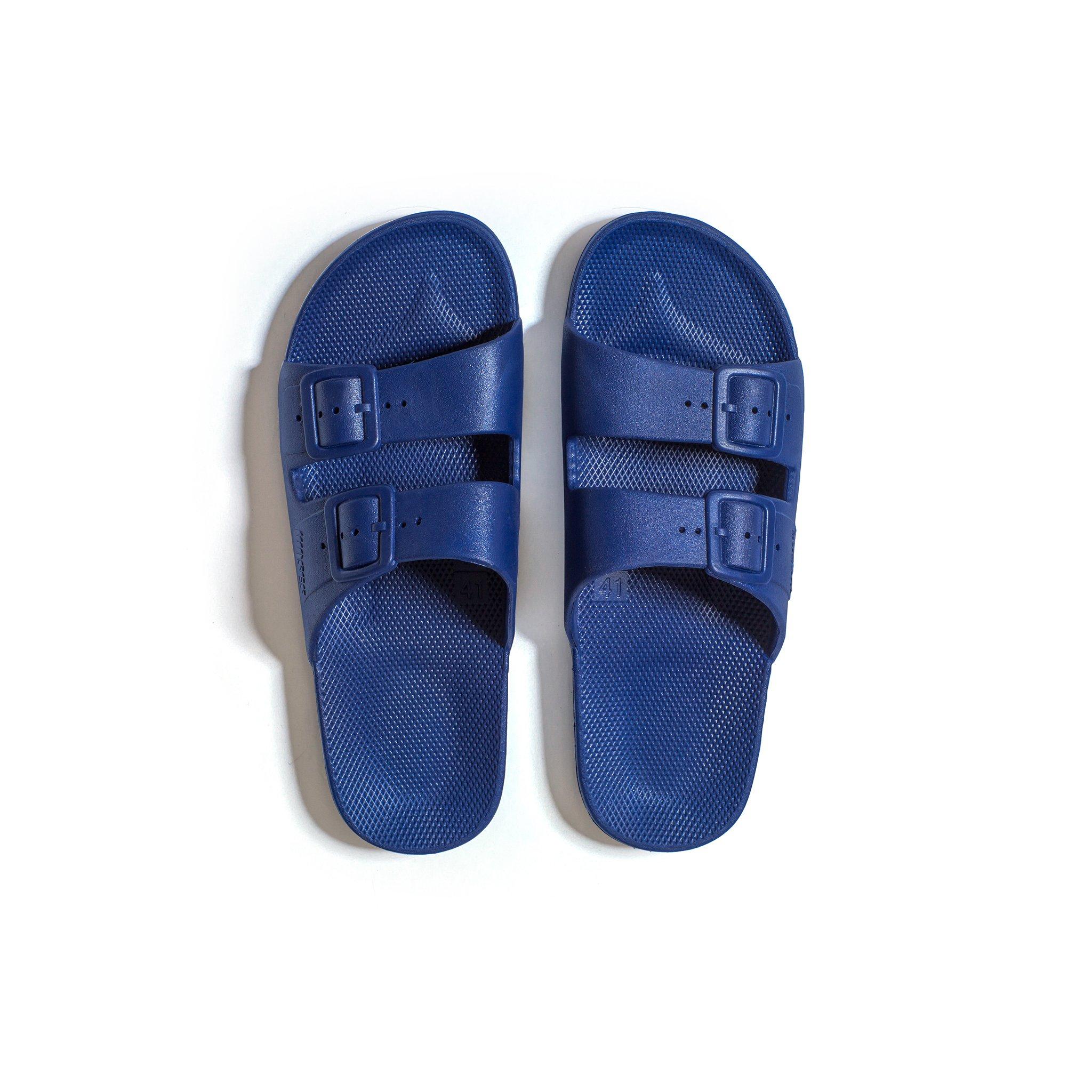 Freedom Moses Teen Navy Slides image number 0