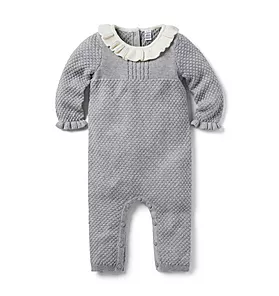 Baby Ruffle Collar Sweater One-Piece