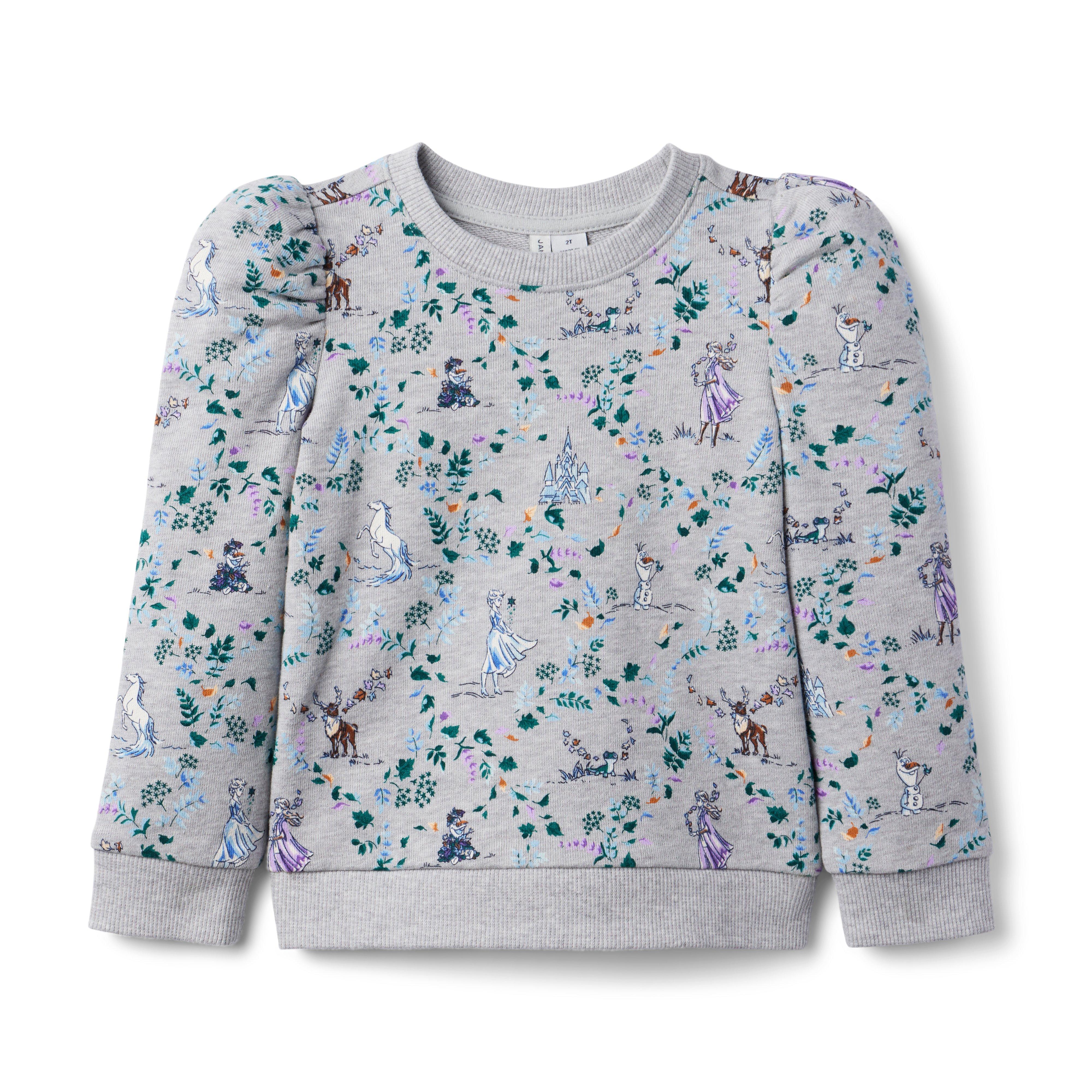 Girl Heather Grey Frozen Toile Disney Frozen Toile Sweatshirt by Janie and  Jack