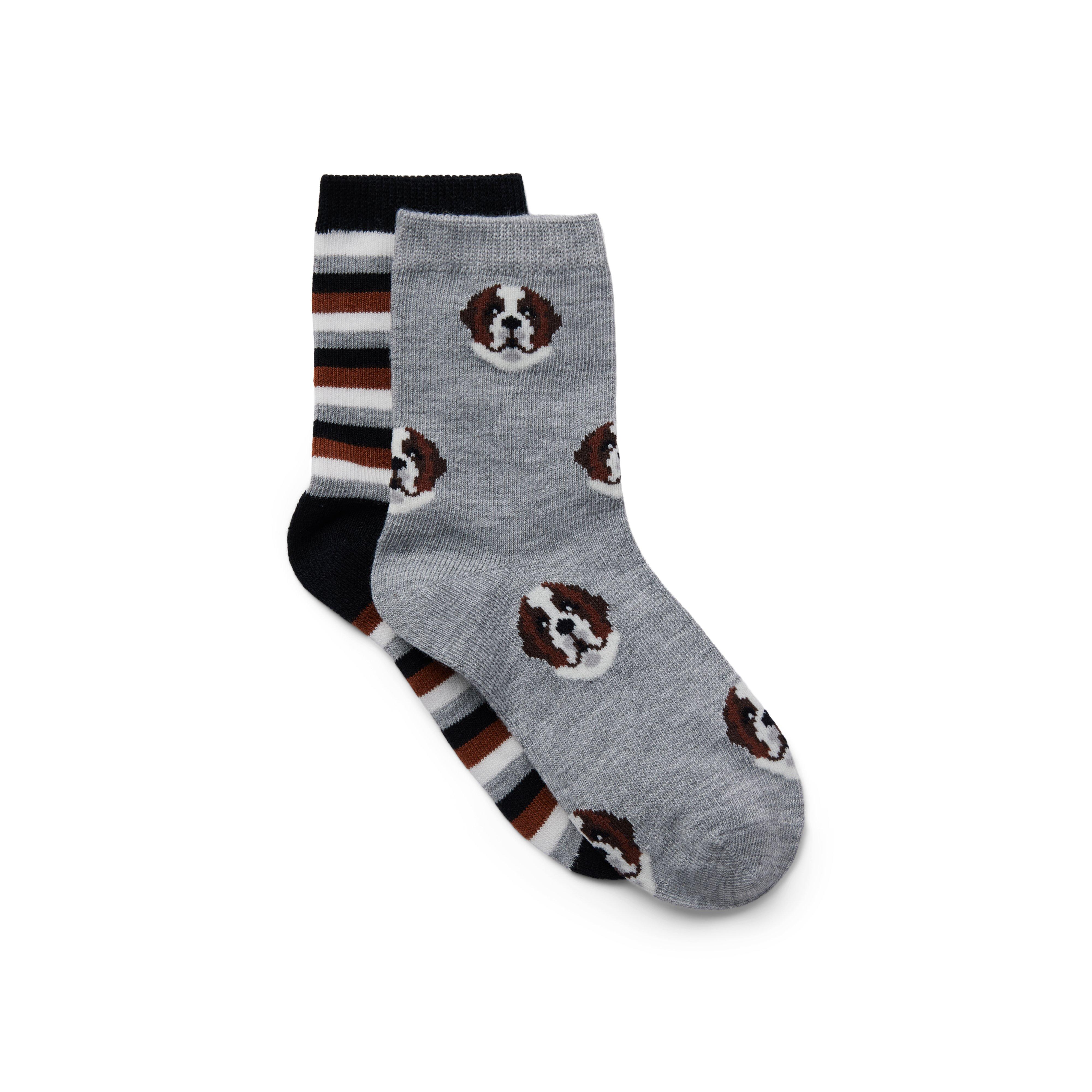 Striped and Dog Sock 2-Pack image number 0