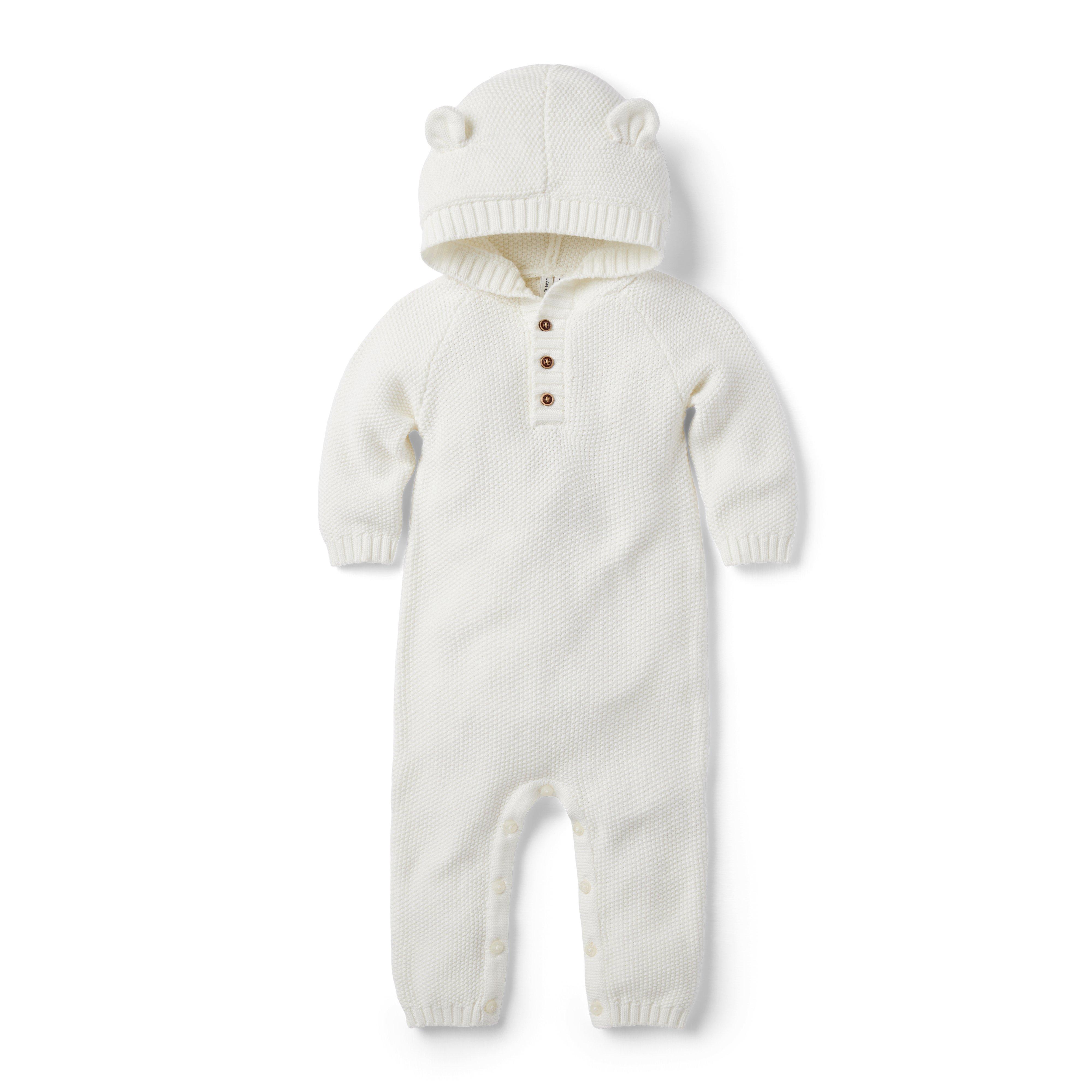 Baby Bear Ear Hooded Sweater One-Piece image number 0