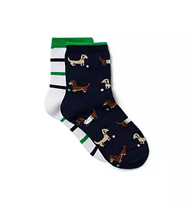 Tennis Dog and Striped Sock 2-Pack