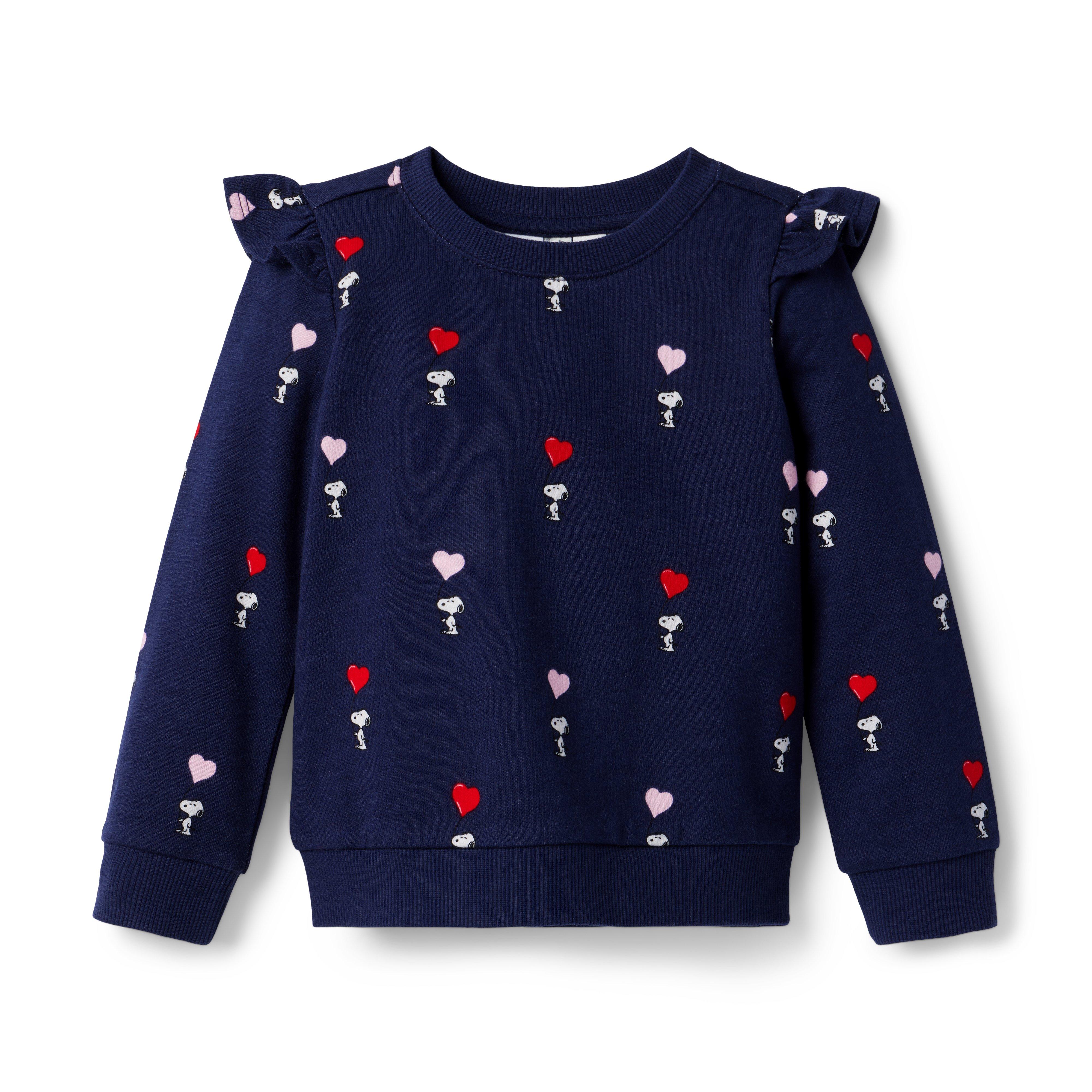 PEANUTS™  Snoopy Ruffle Shoulder Sweatshirt image number 0