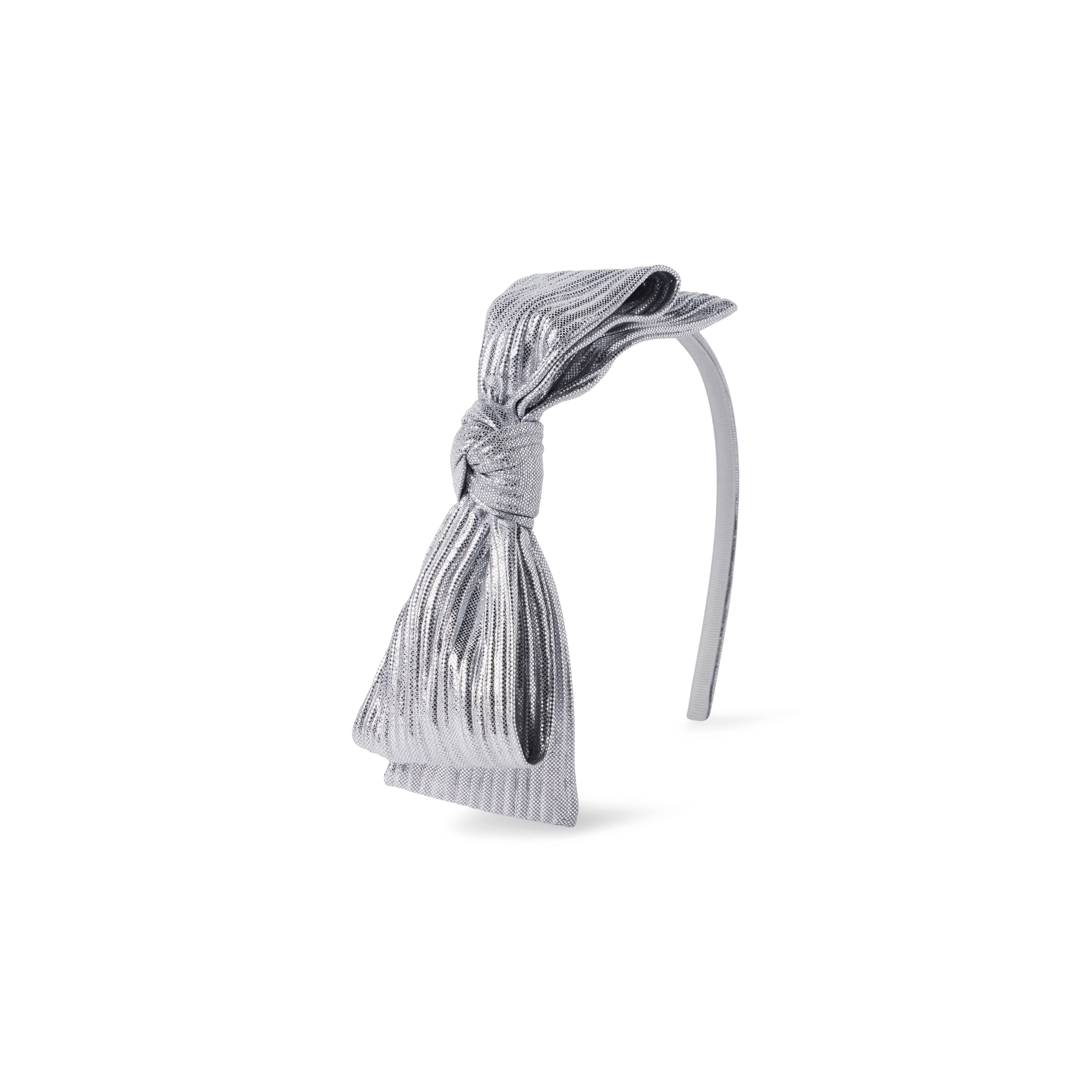Metallic Plisse Bow Headband image number 0