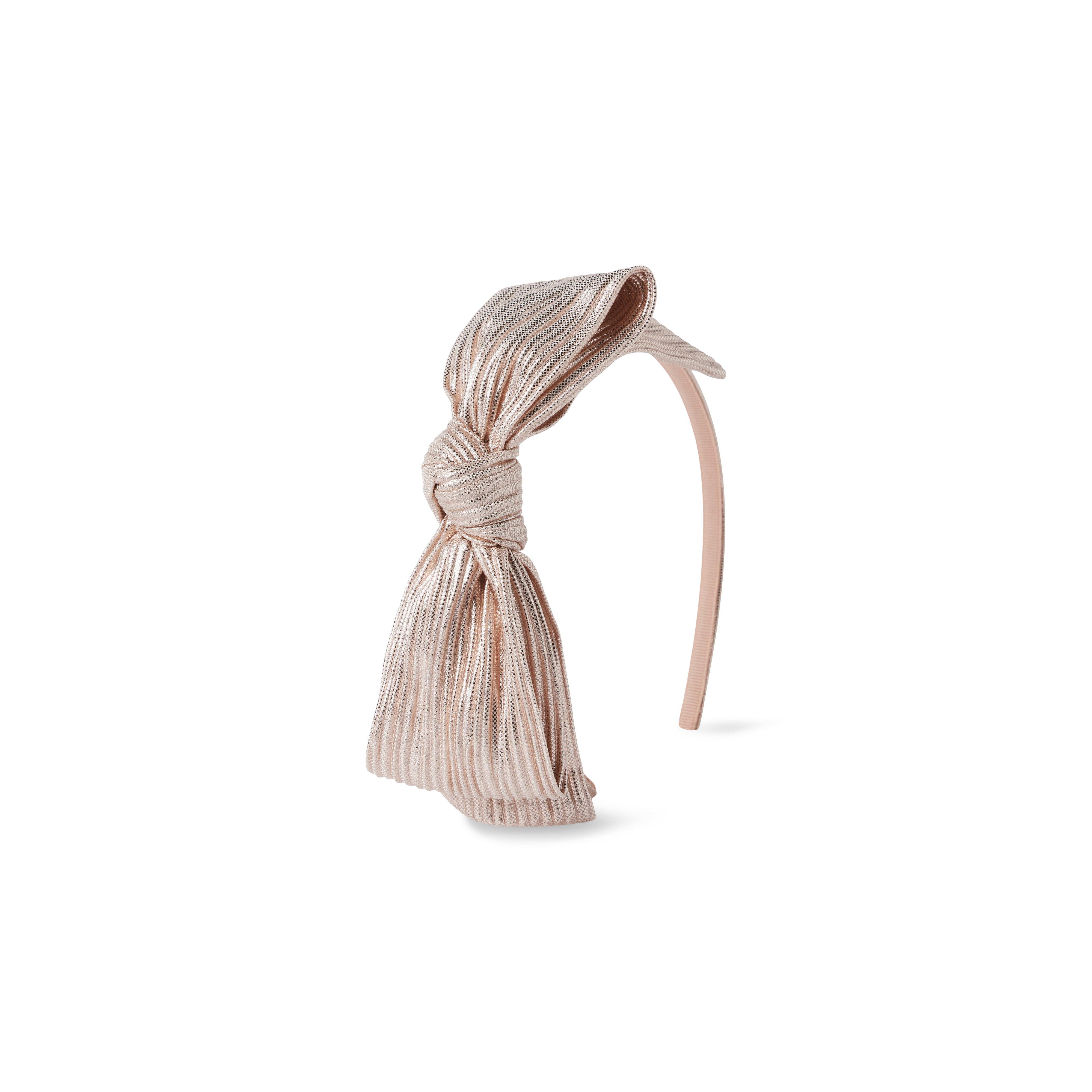 Metallic Plisse Bow Headband image number 0