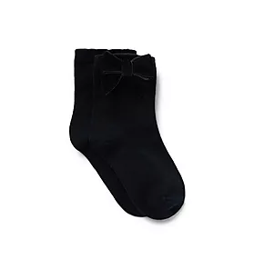 Velvet Bow Sock