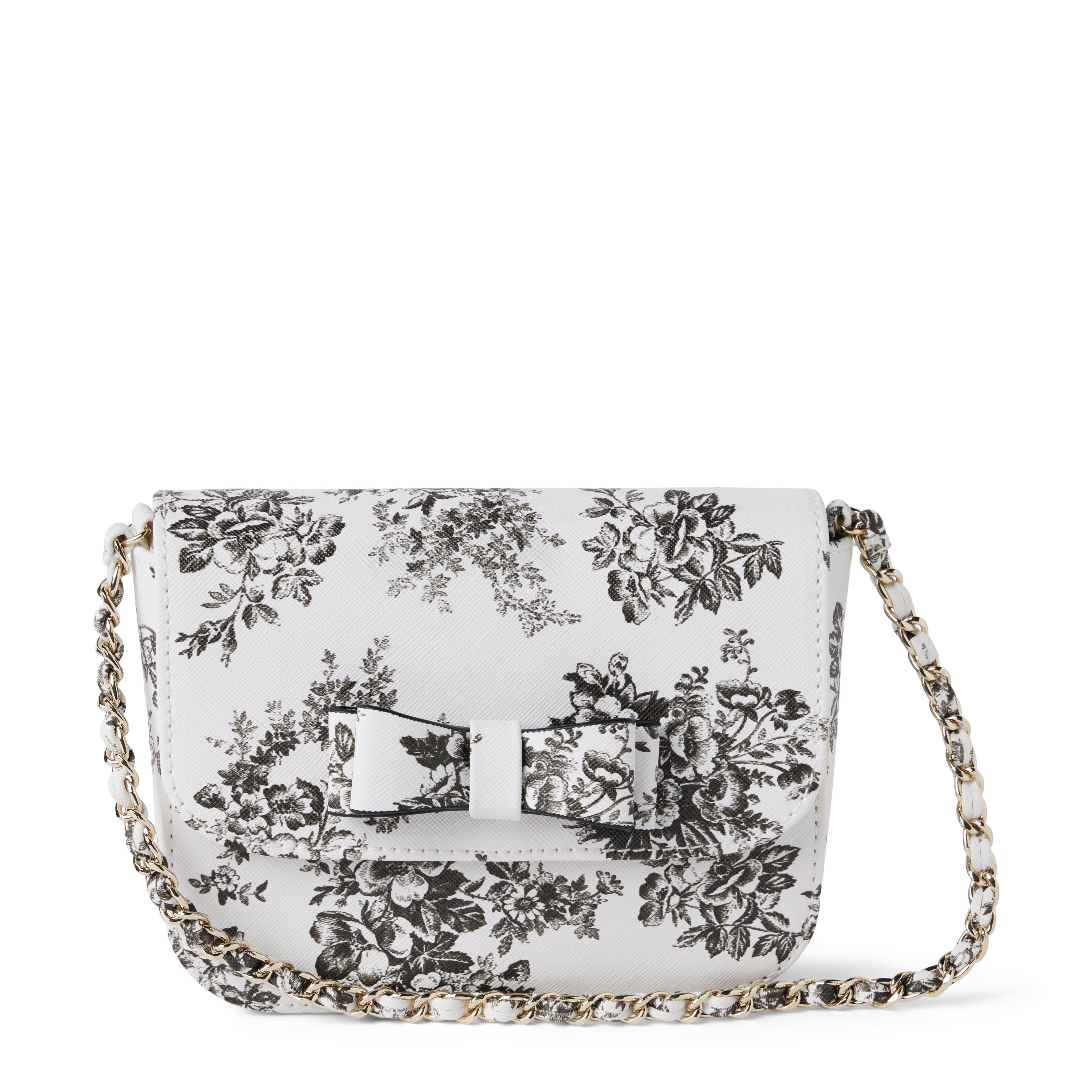 Floral Toile Bow Purse