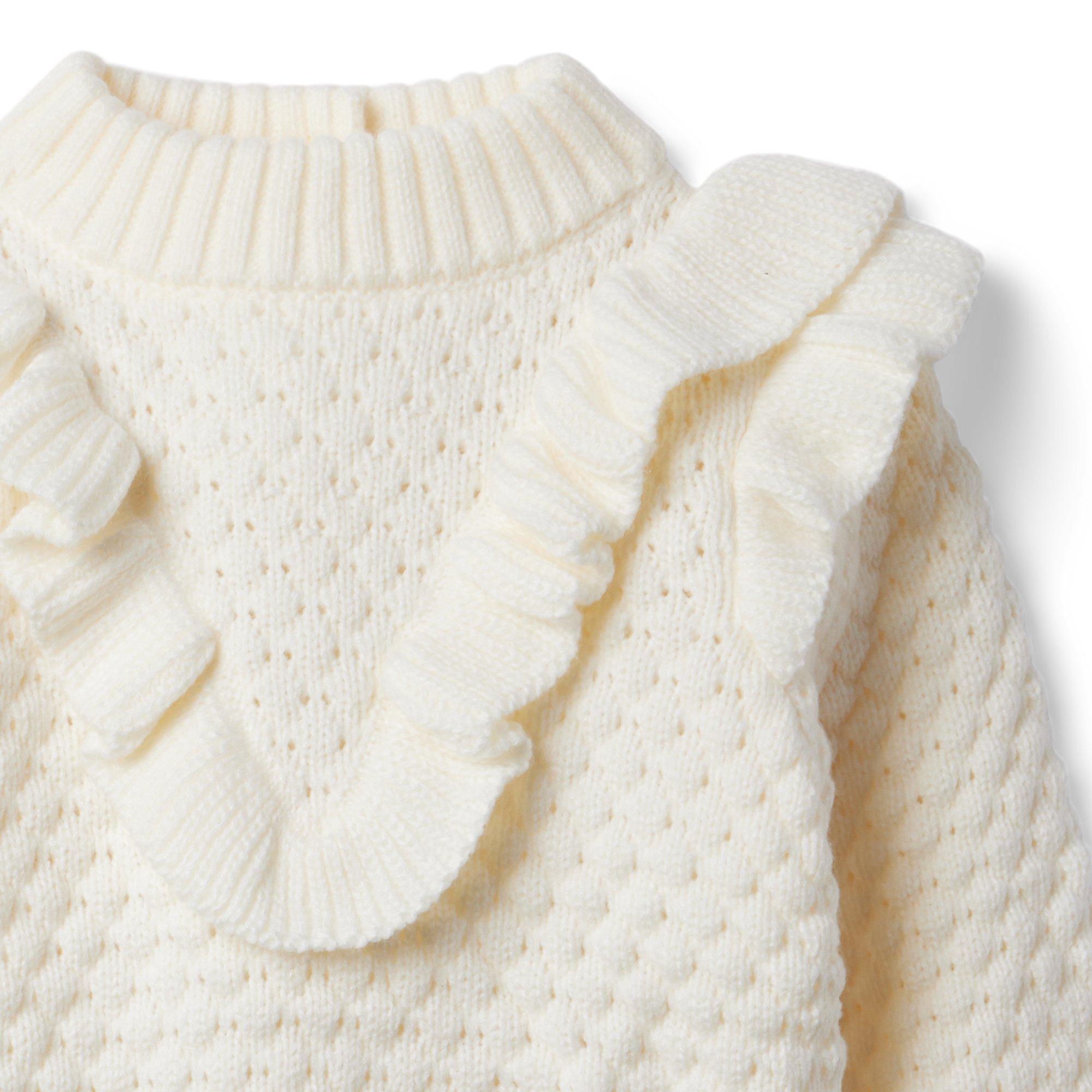 Textured Ruffle Sweater image number 3