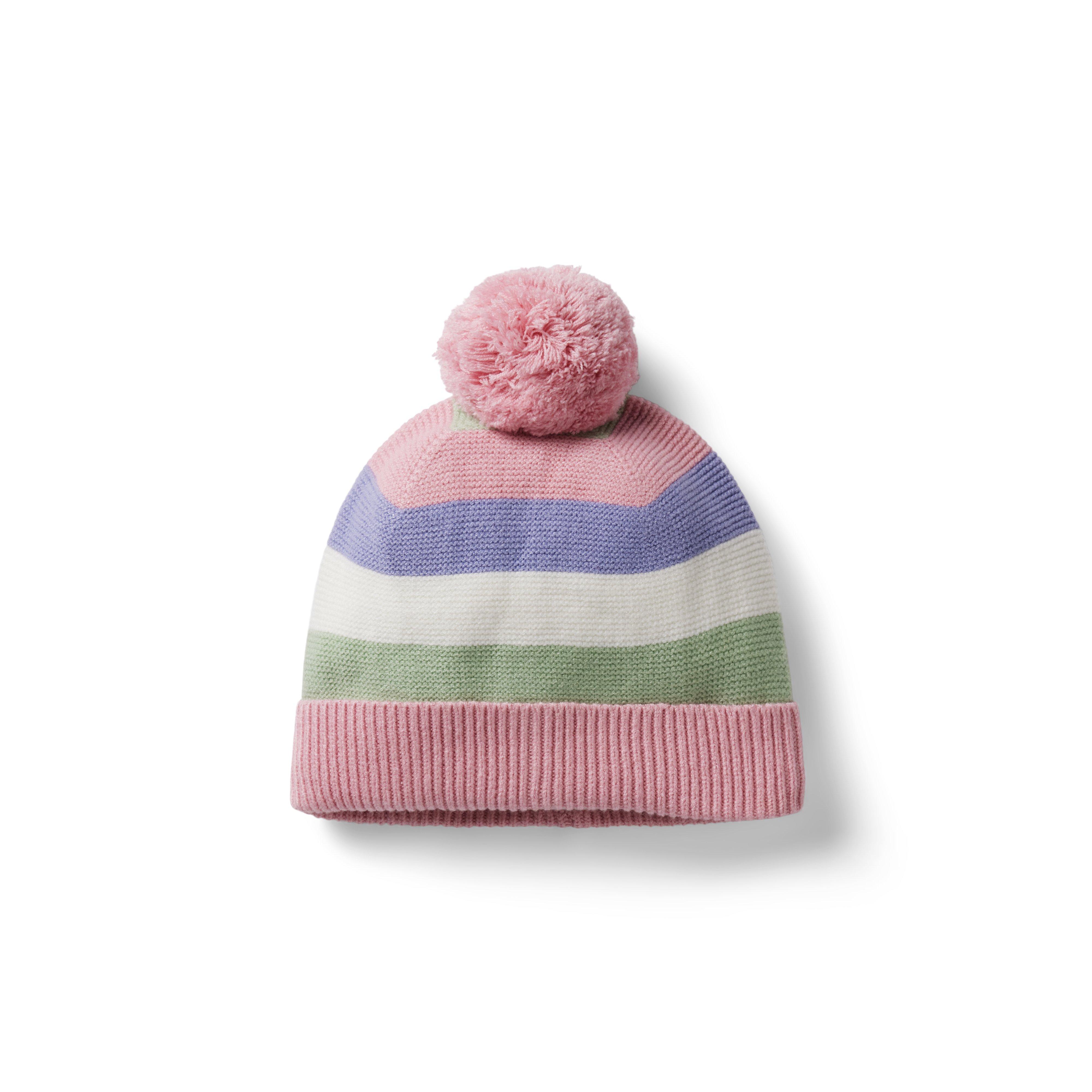 Striped Pom Beanie 