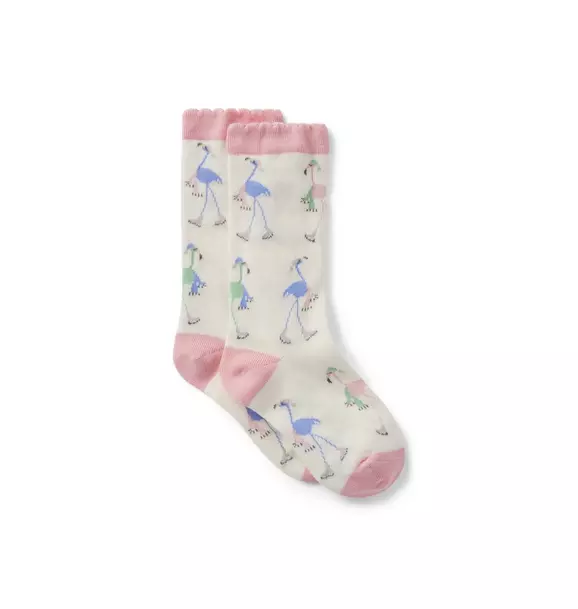 Winter Flamingo Sock