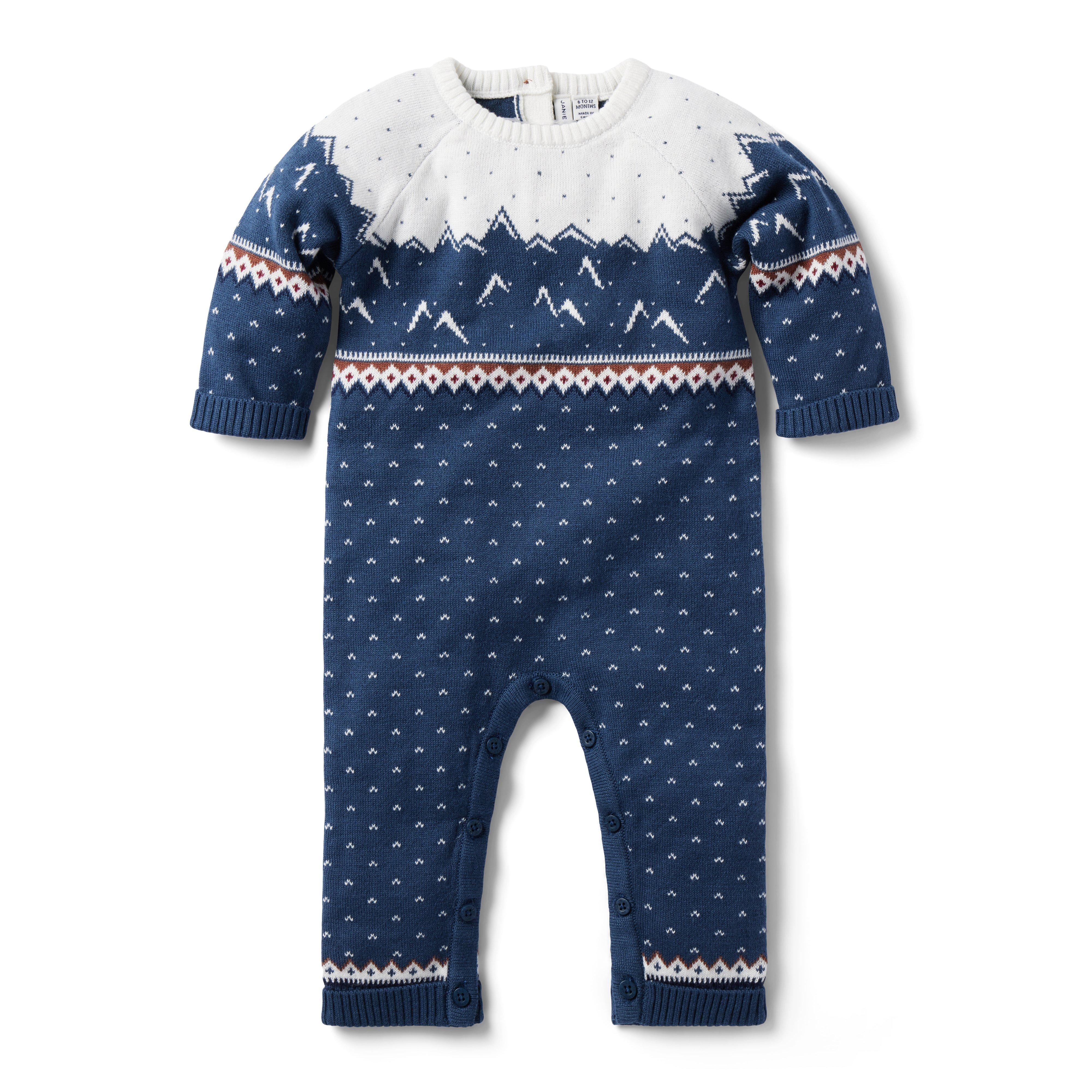 Baby Fair Isle Mountain Sweater One-Piece image number 0