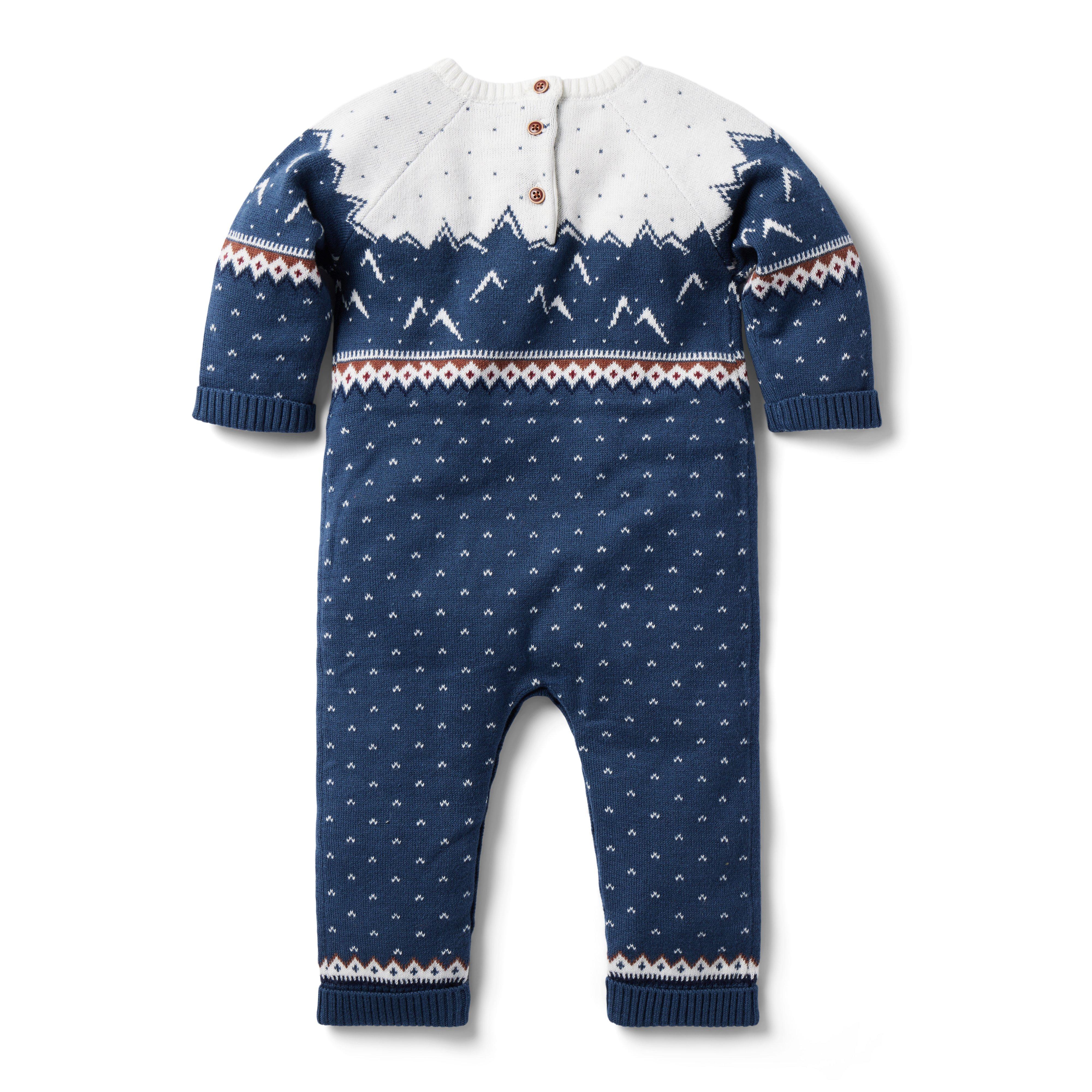 Baby Fair Isle Mountain Sweater One-Piece image number 1