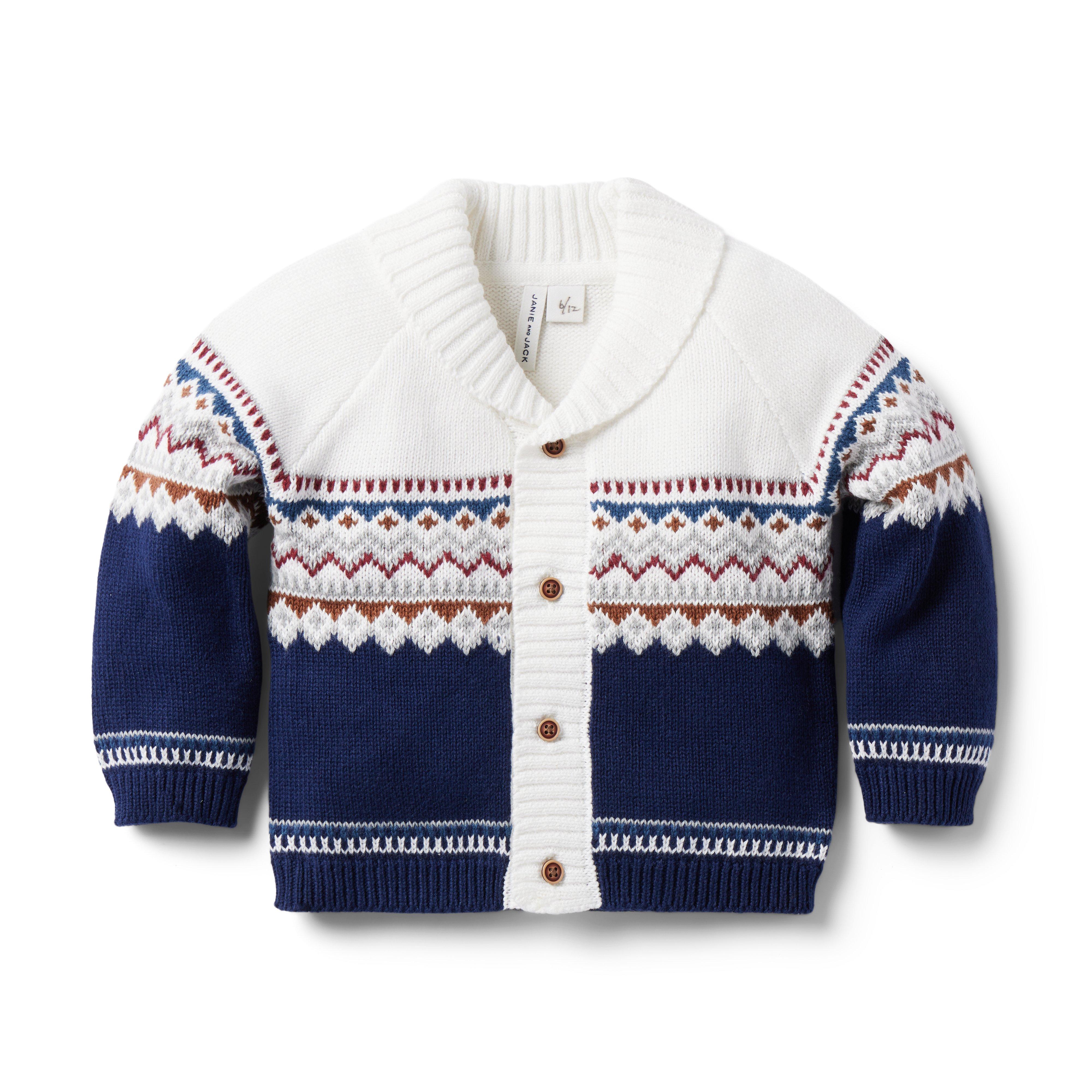 Baby Fair Isle Shawl Collar Cardigan