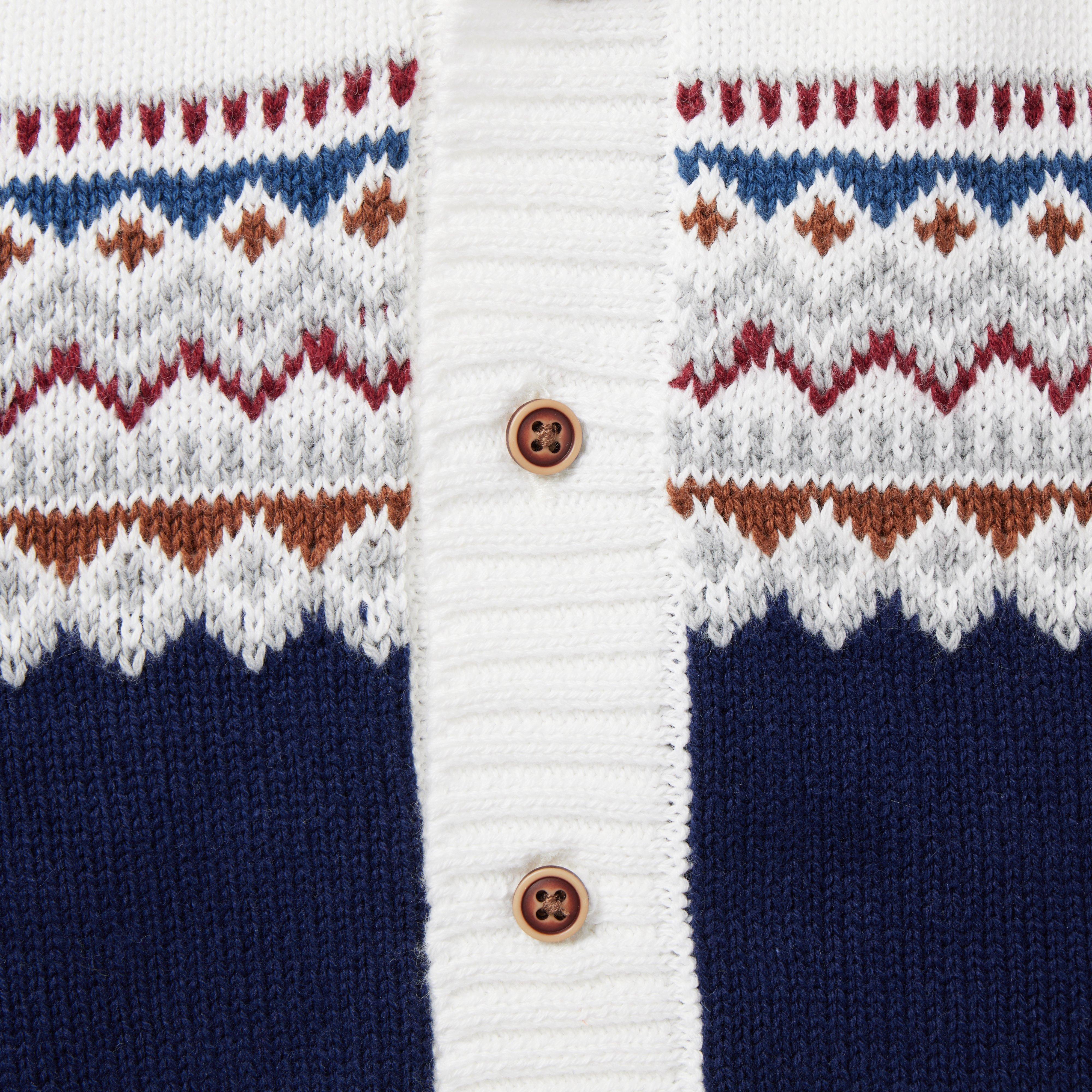 Baby Fair Isle Shawl Collar Cardigan image number 2