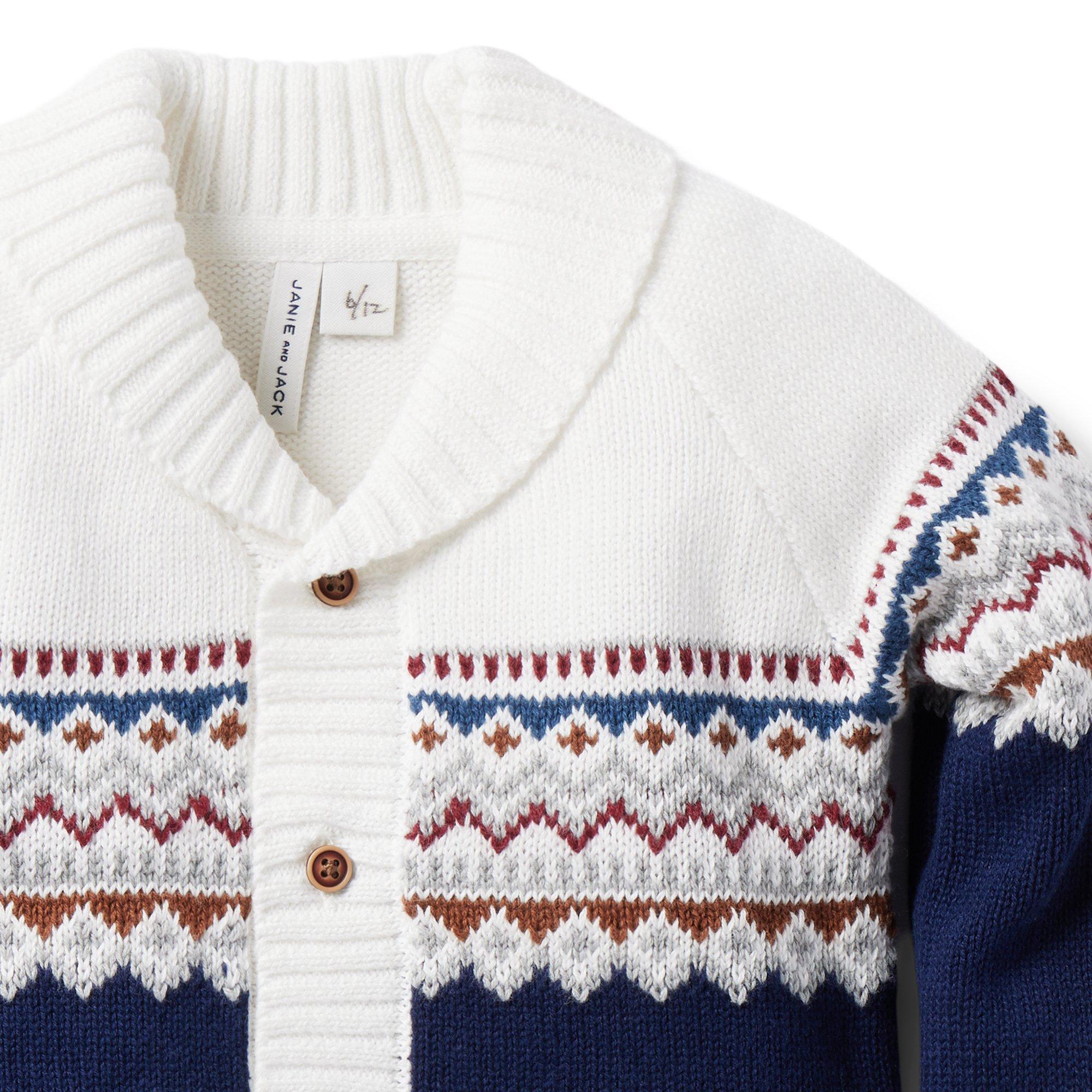 Baby Fair Isle Shawl Collar Cardigan image number 3