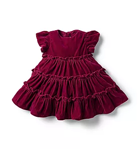 Baby Tiered Velvet Dress