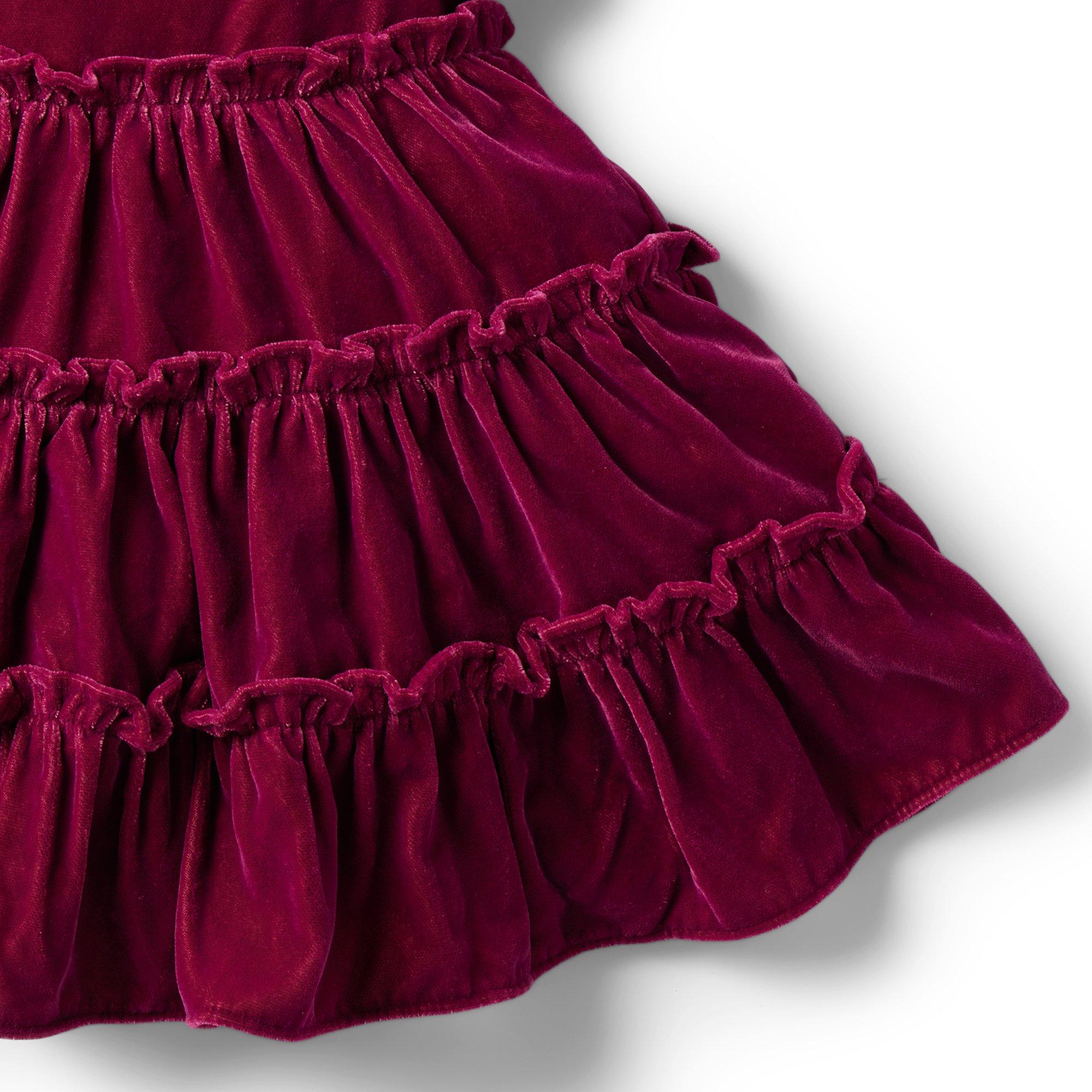 Baby Tiered Velvet Dress image number 5