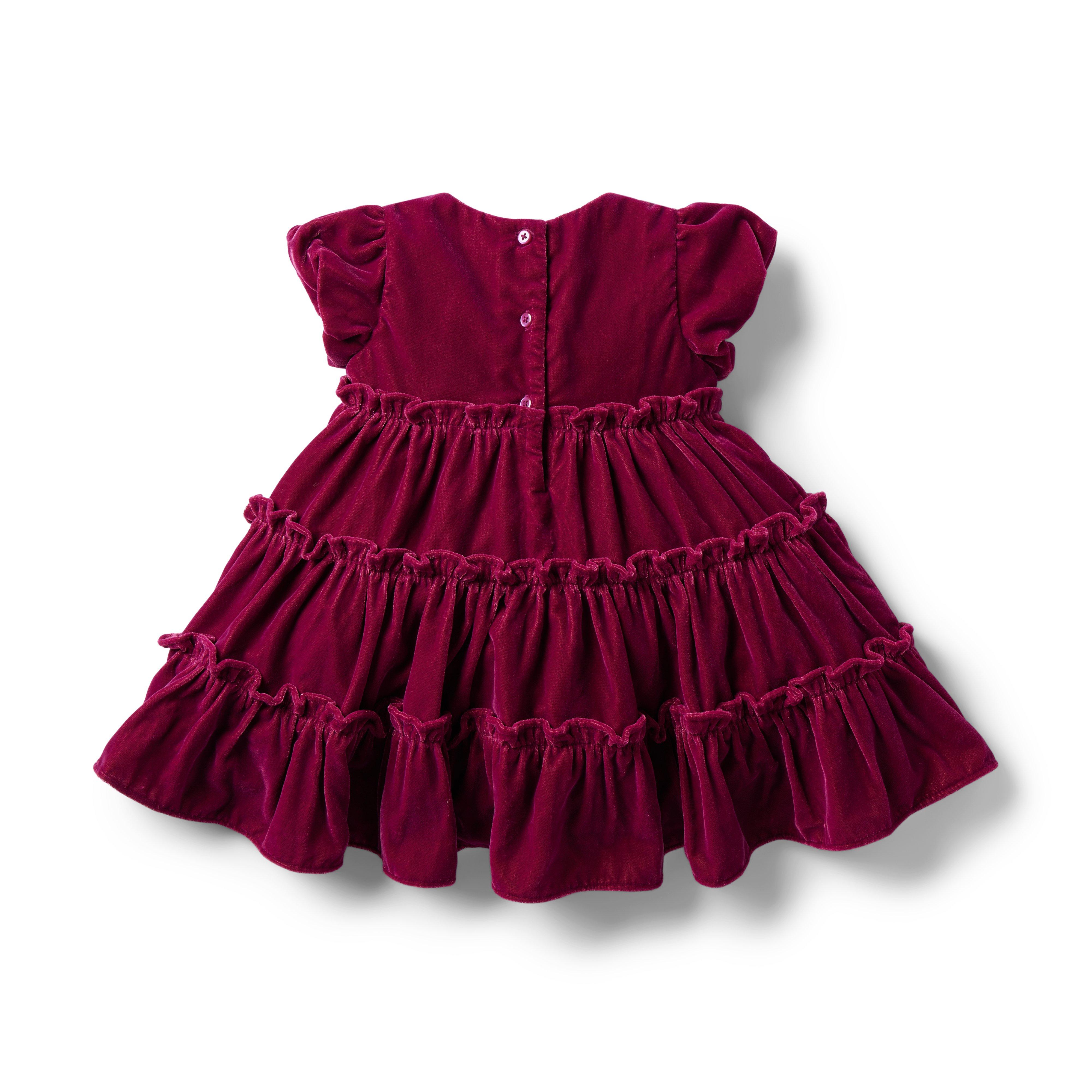 Baby Tiered Velvet Dress image number 2