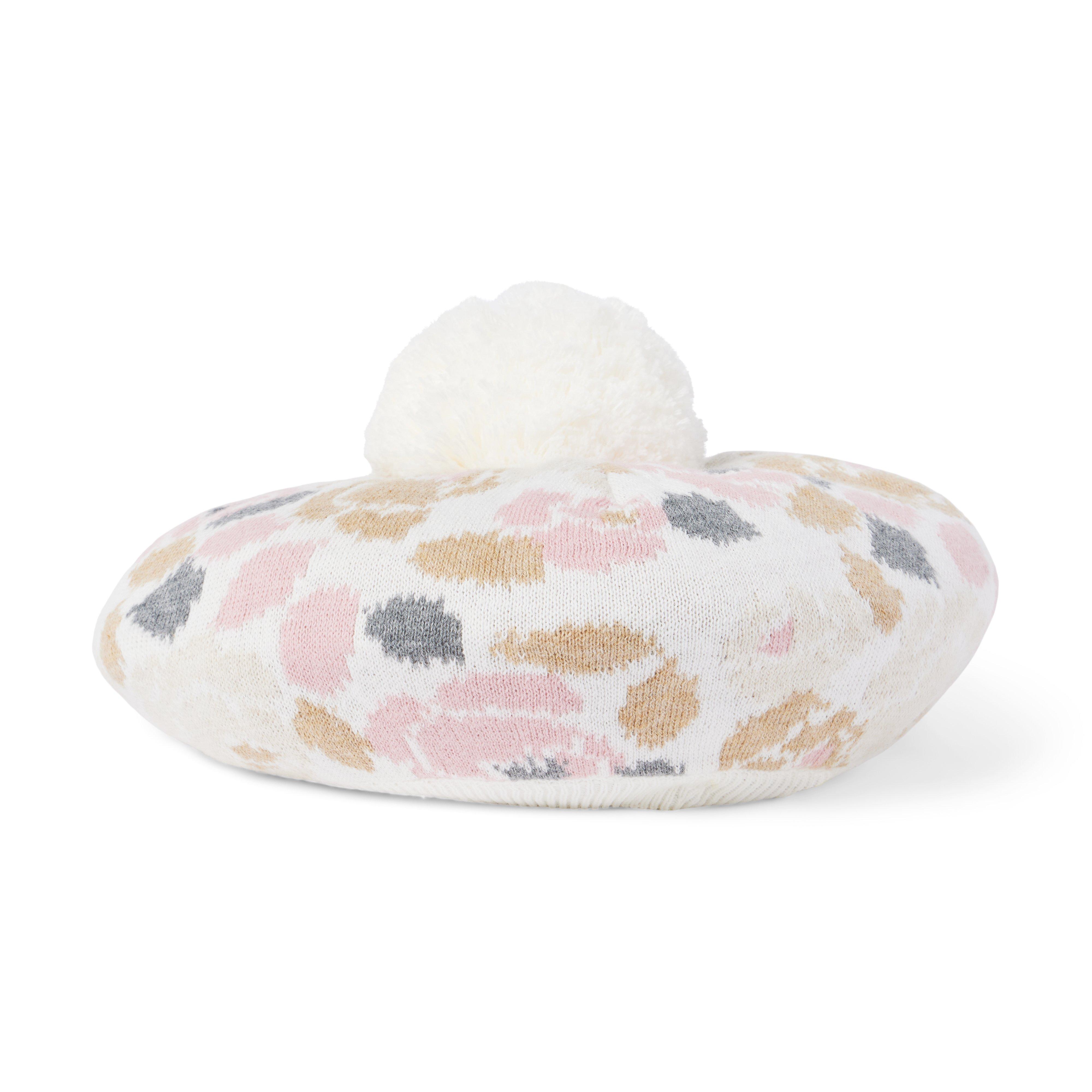 Floral Pom Sweater Beret image number 0