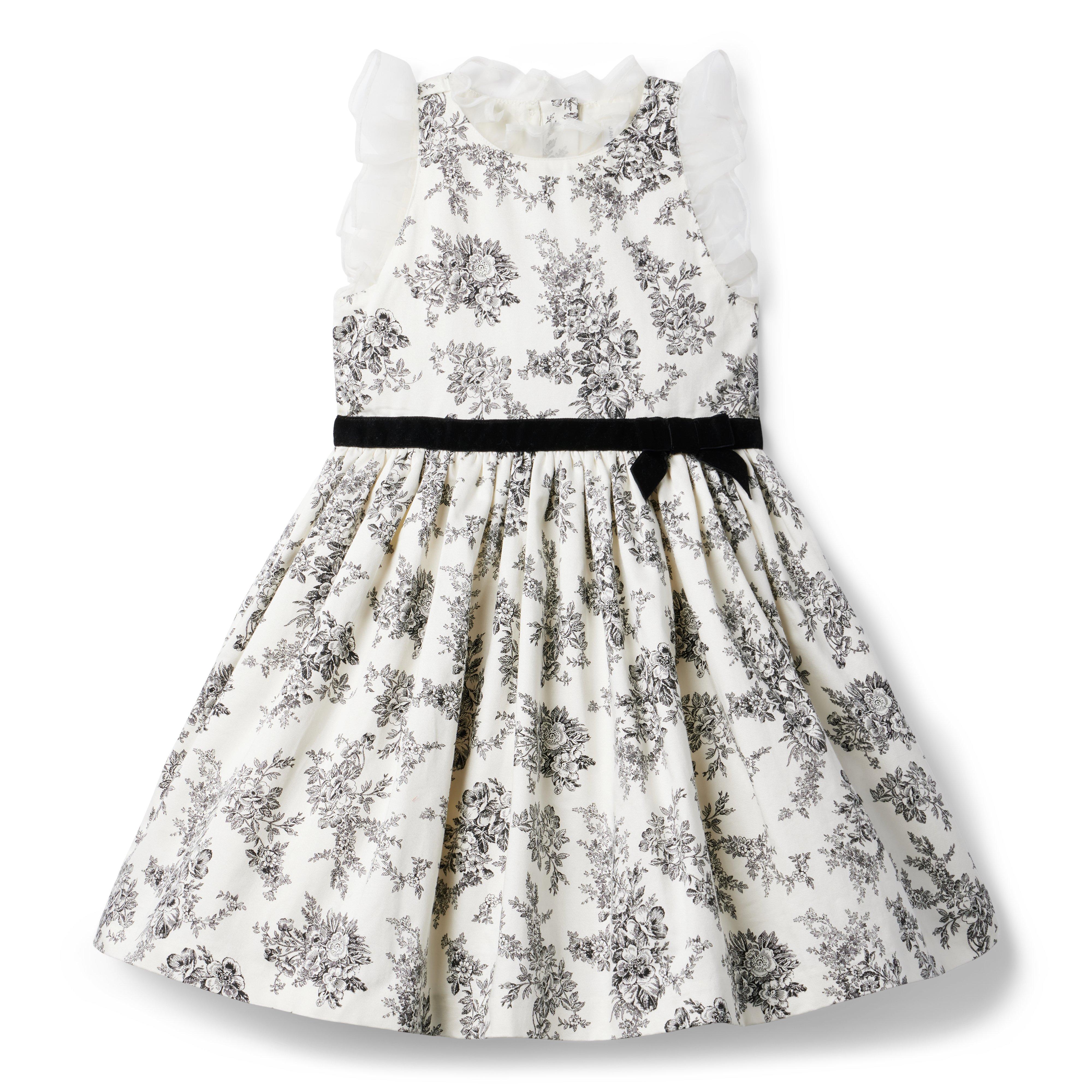 Floral Toile Ruffle Dress image number 1