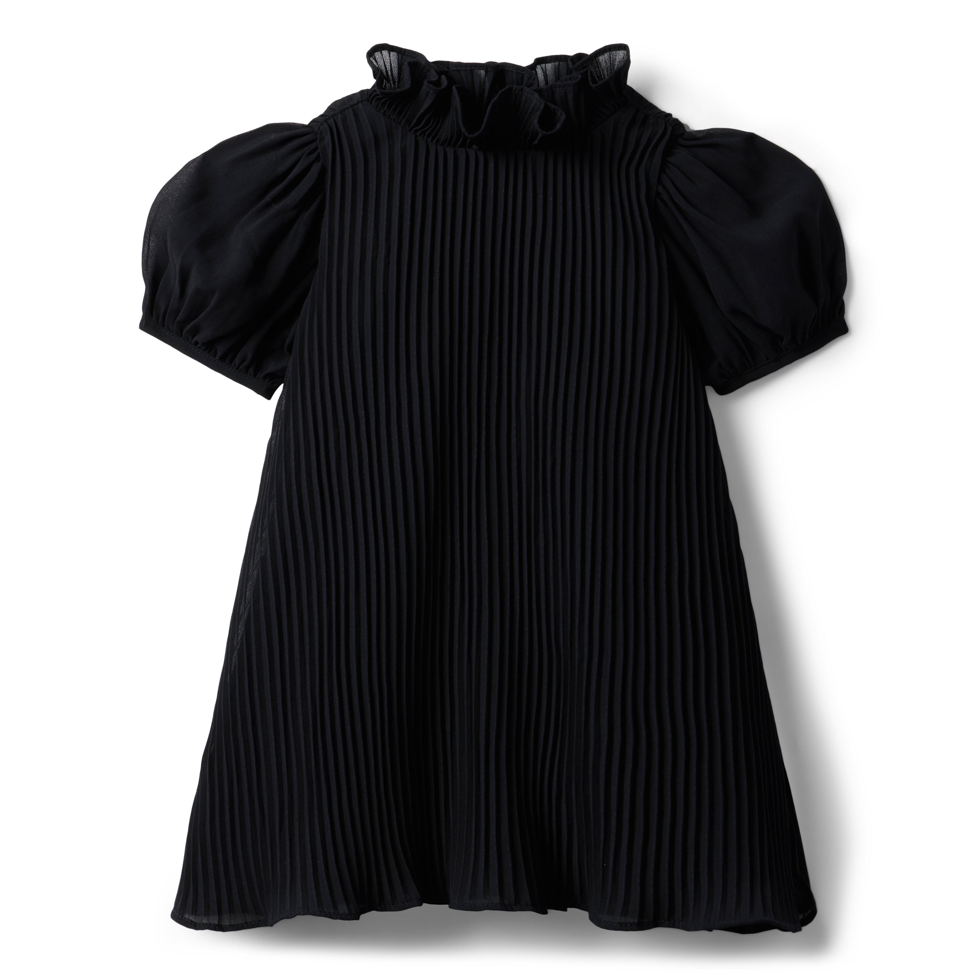 Pleated Chiffon Puff Sleeve Dress image number 0