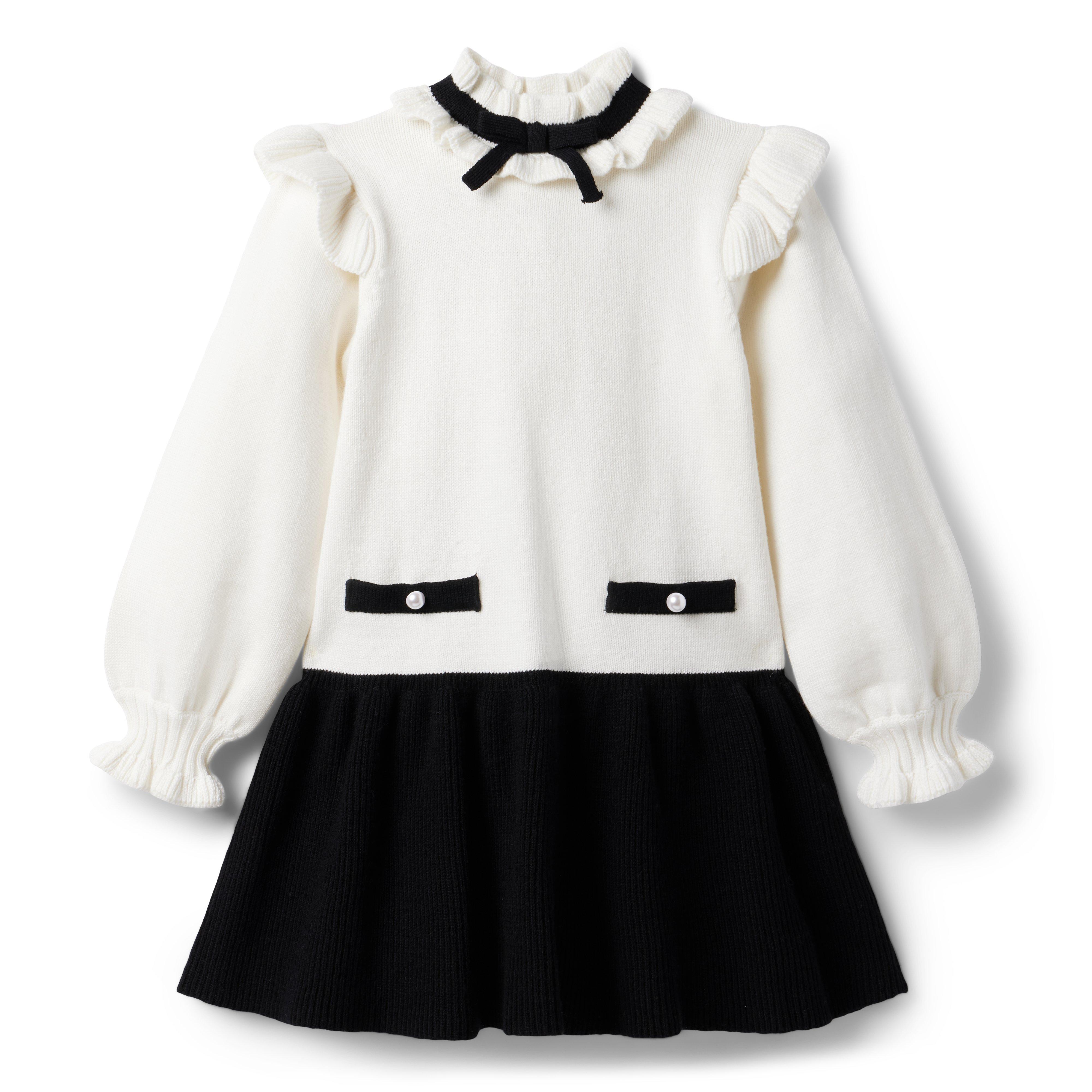 Colorblocked Drop Waist Sweater Dress image number 1