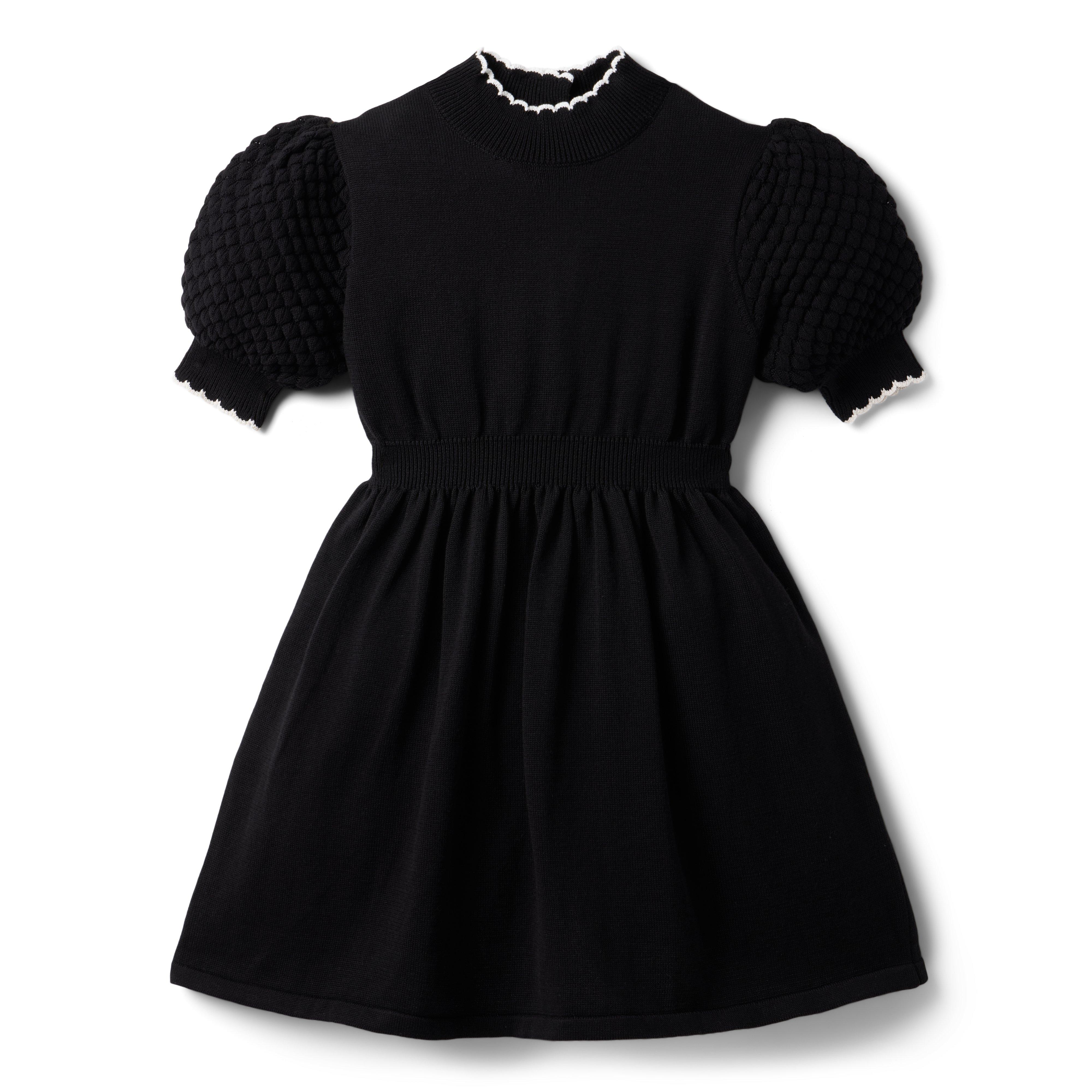 Textured Puff Sleeve Sweater Dress image number 0