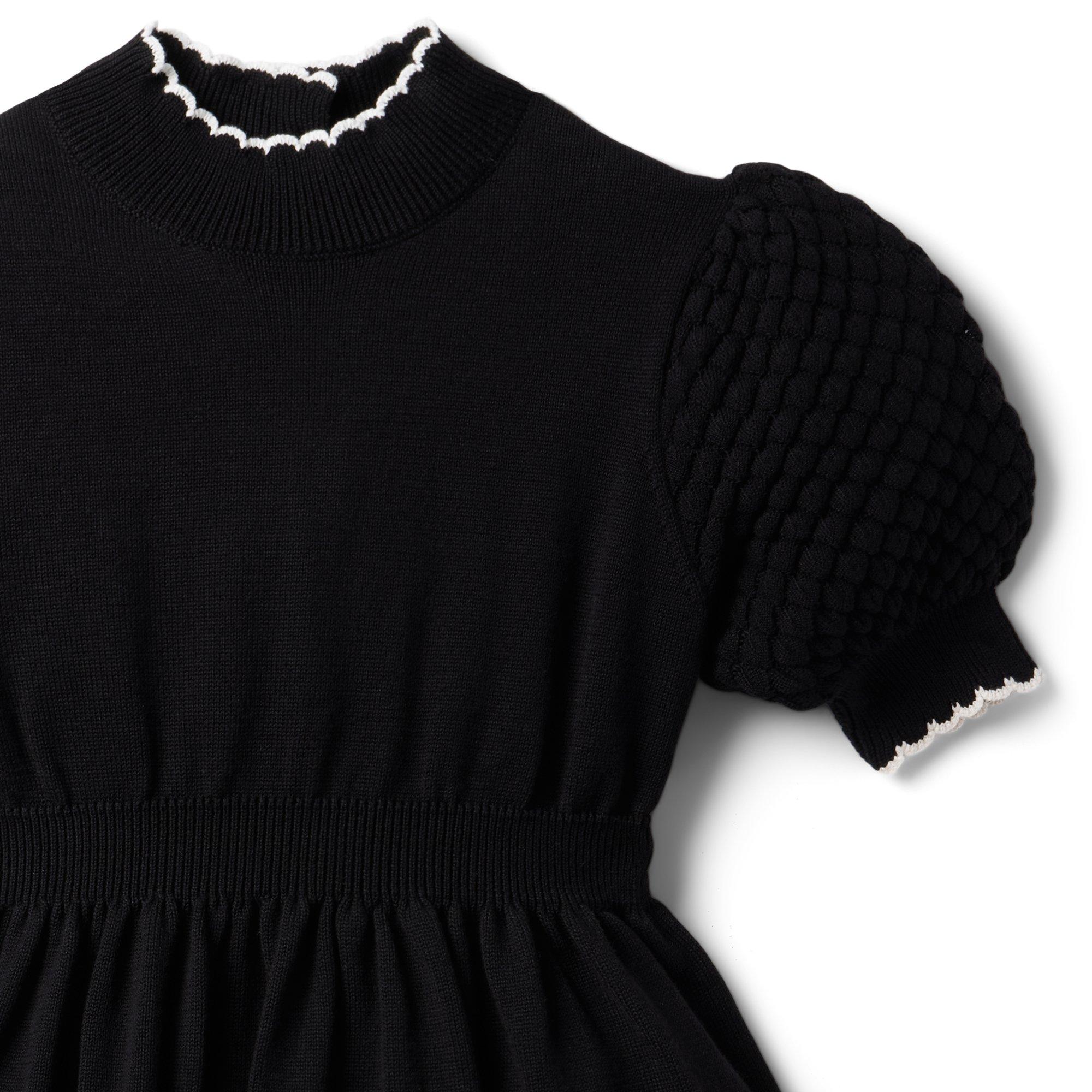 Textured Puff Sleeve Sweater Dress image number 2
