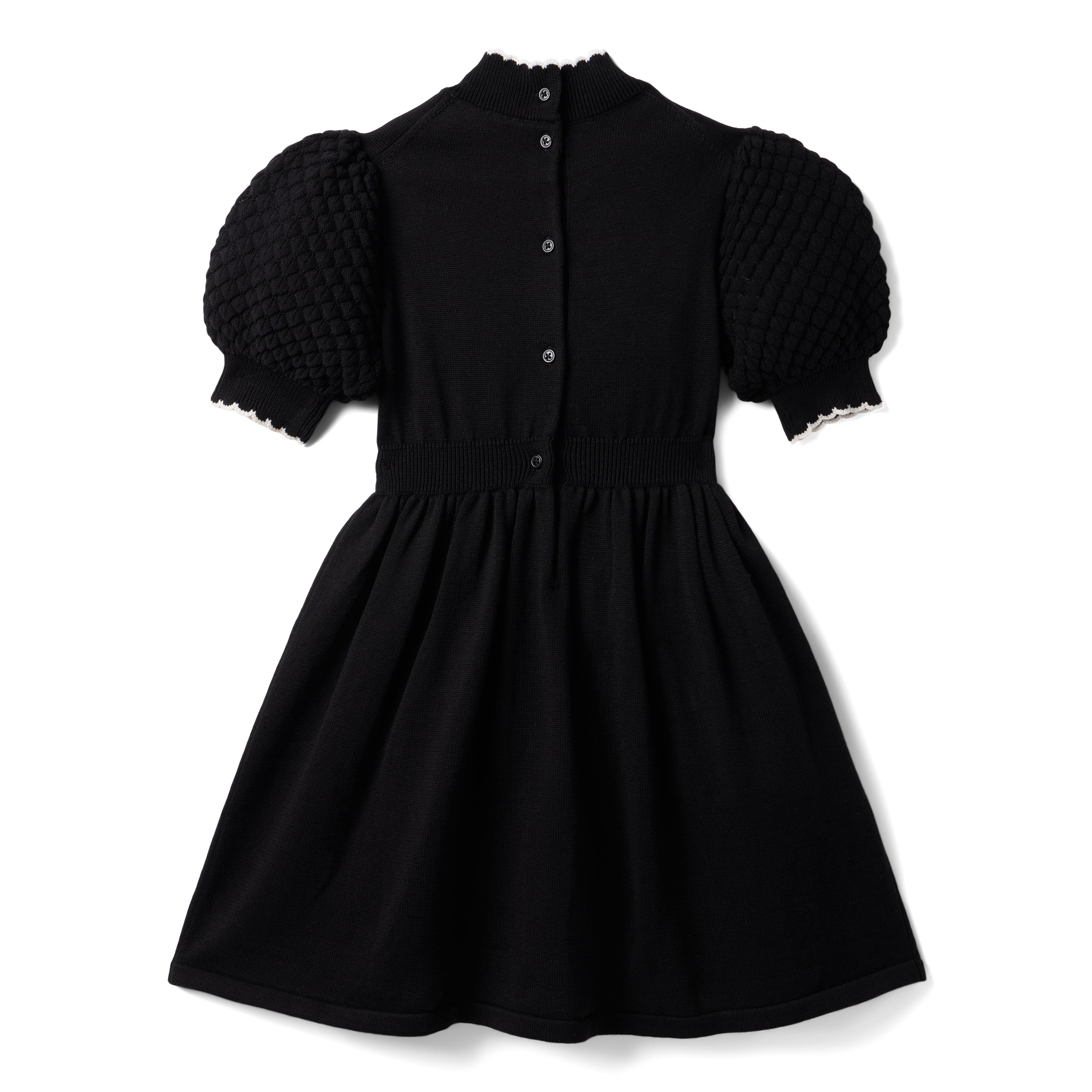 Textured Puff Sleeve Sweater Dress image number 1