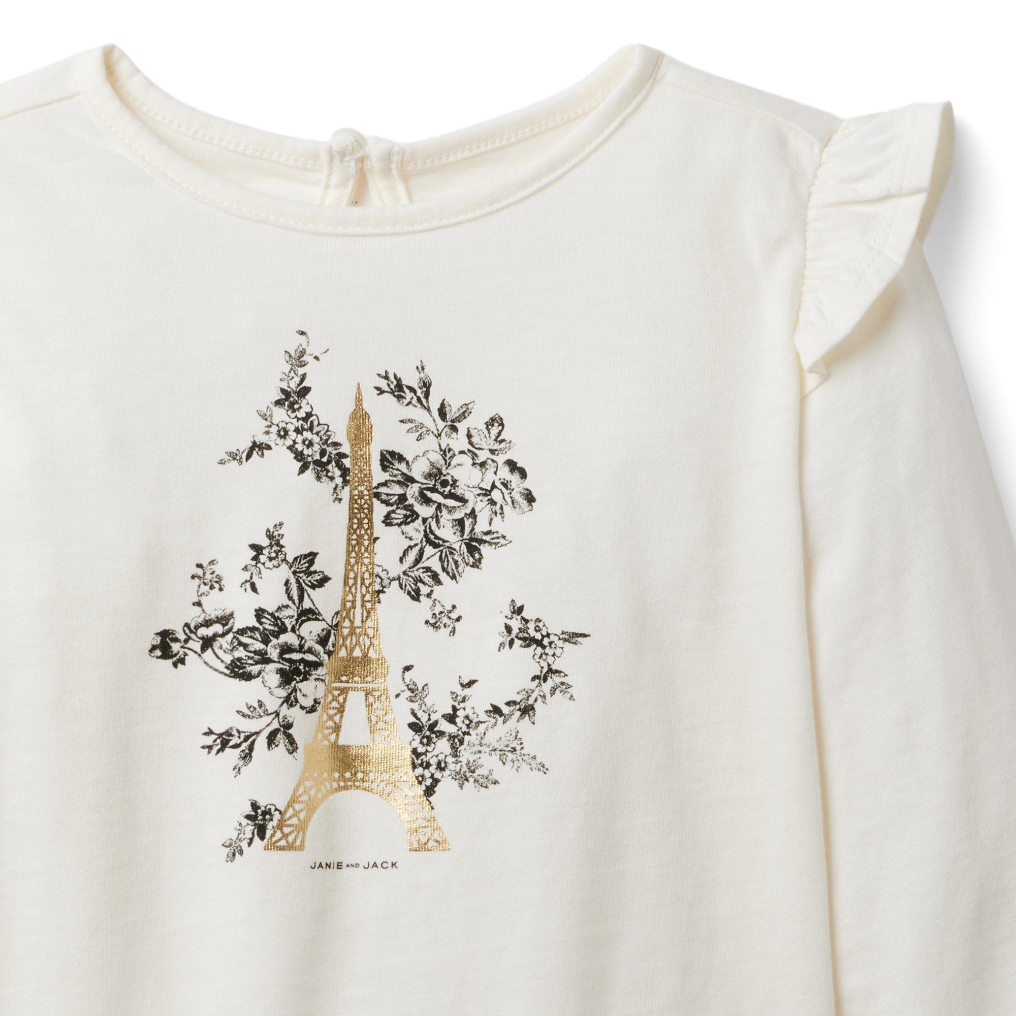 Eiffel Tower Ruffle Shoulder Tee image number 2