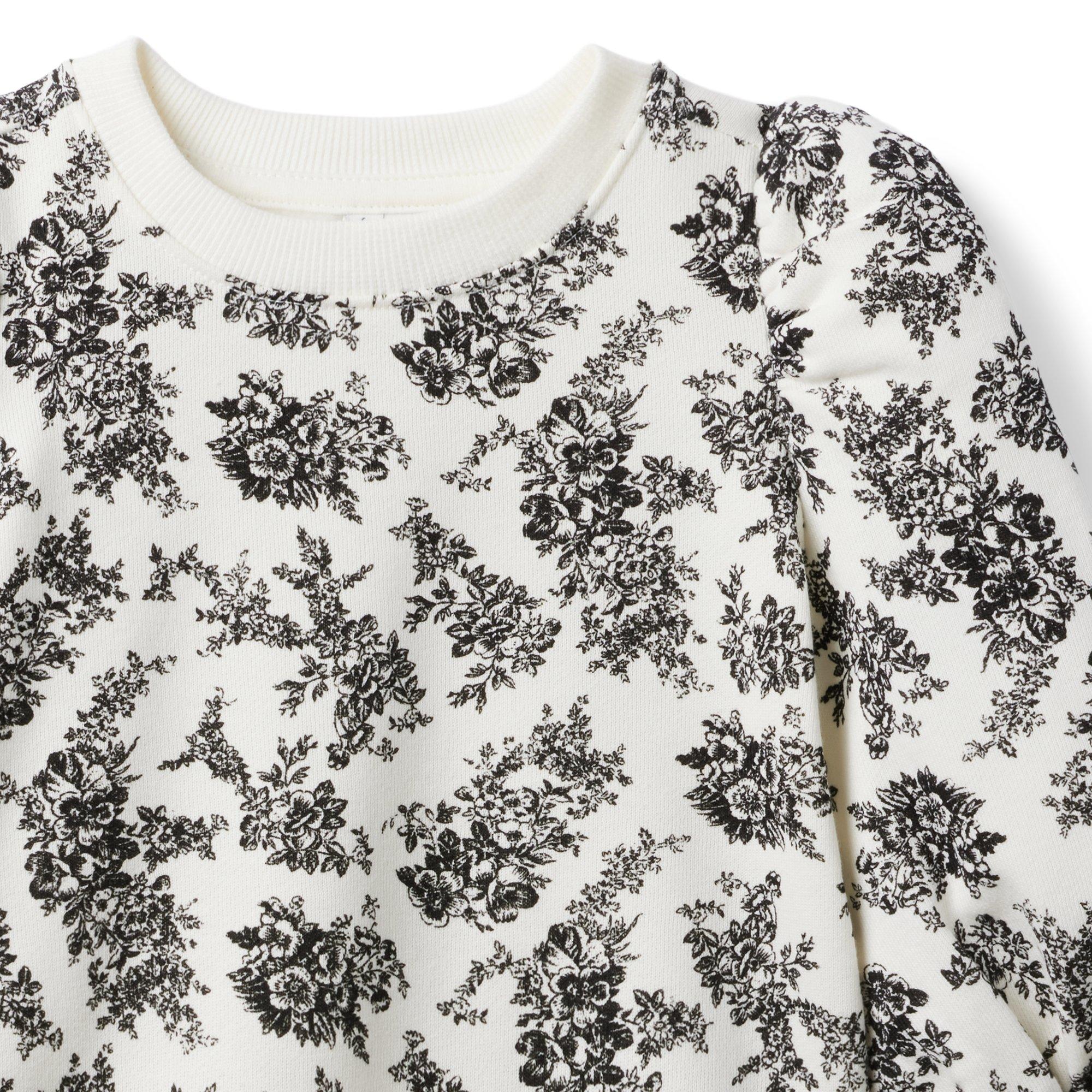 Floral Toile Puff Sleeve Sweatshirt image number 2