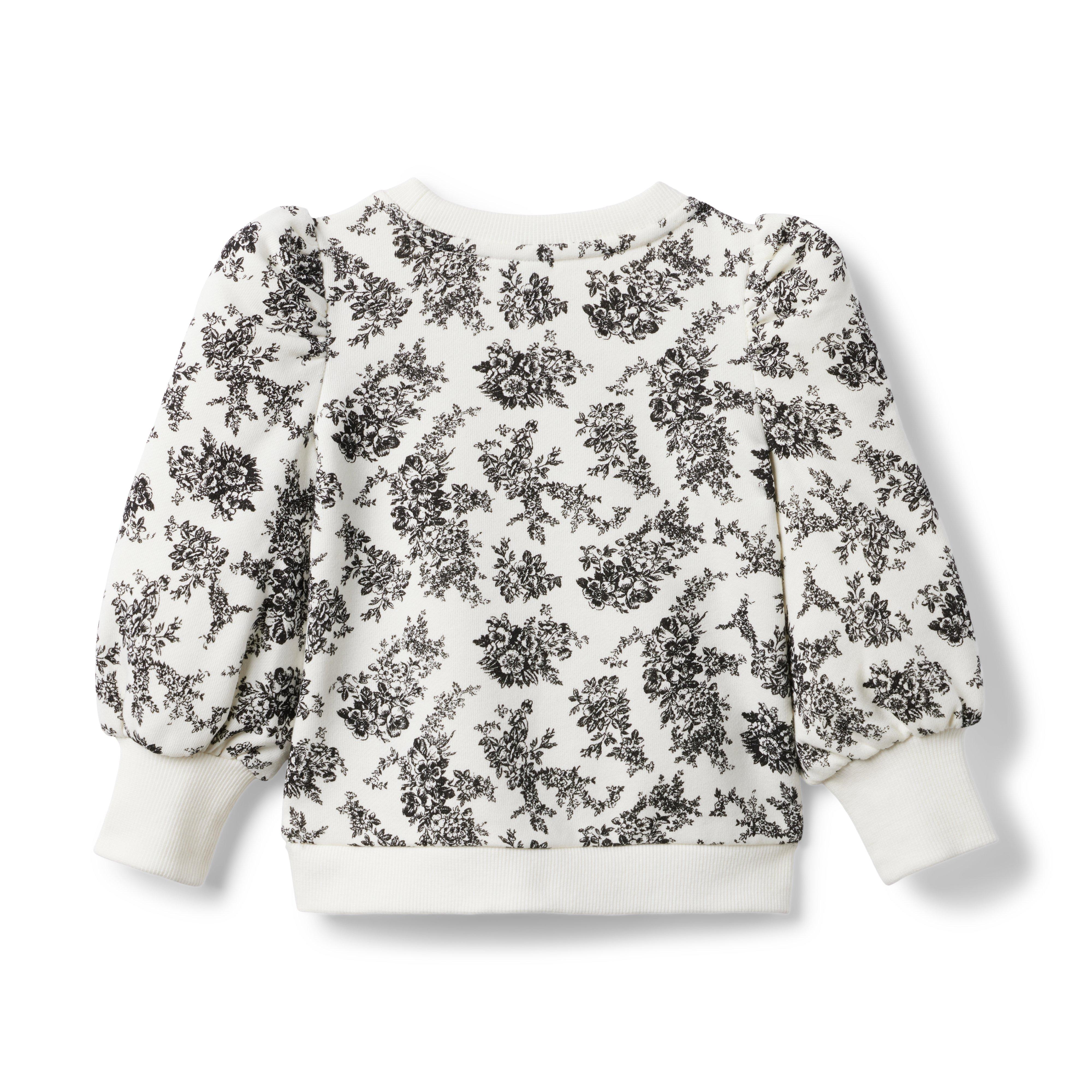 Floral Toile Puff Sleeve Sweatshirt image number 1