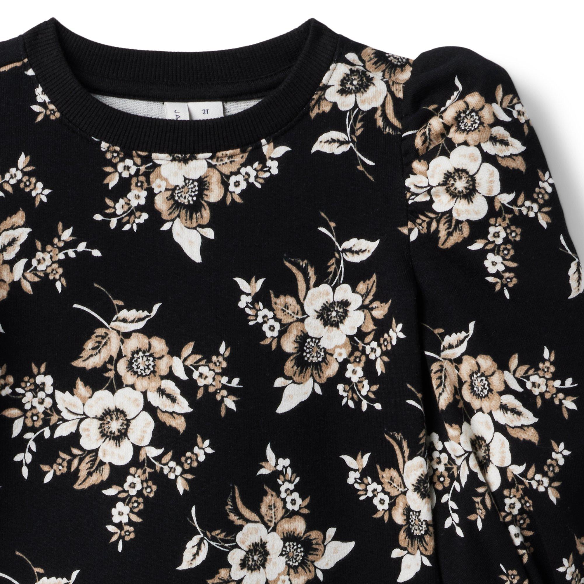 Floral Puff Sleeve French Terry Sweatshirt image number 2