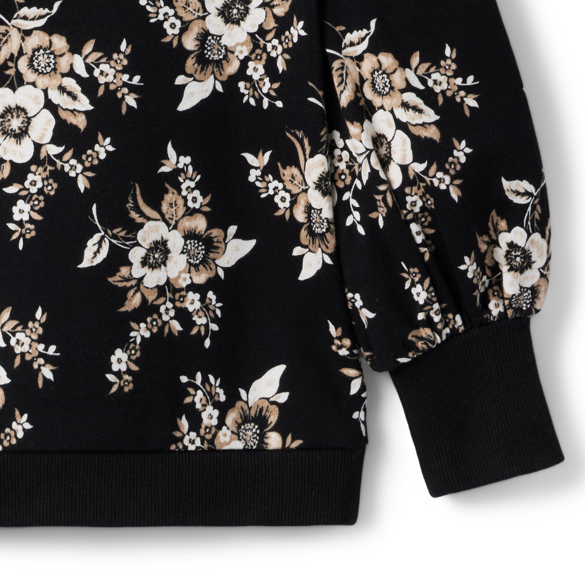 Floral Puff Sleeve French Terry Sweatshirt image number 3