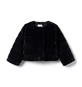Cropped Faux Fur Coat