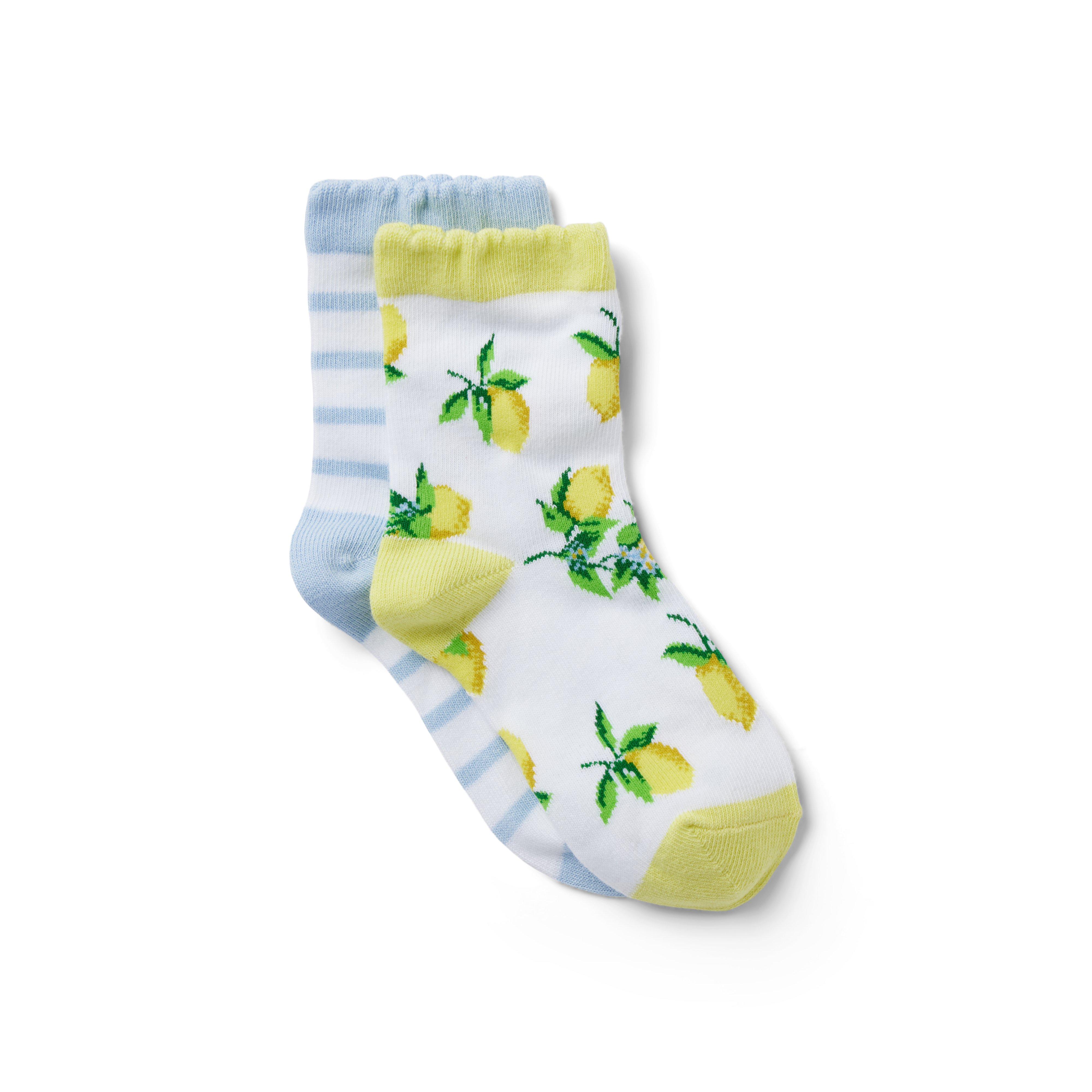 Lemon And Stripe Sock 2-Pack image number 0