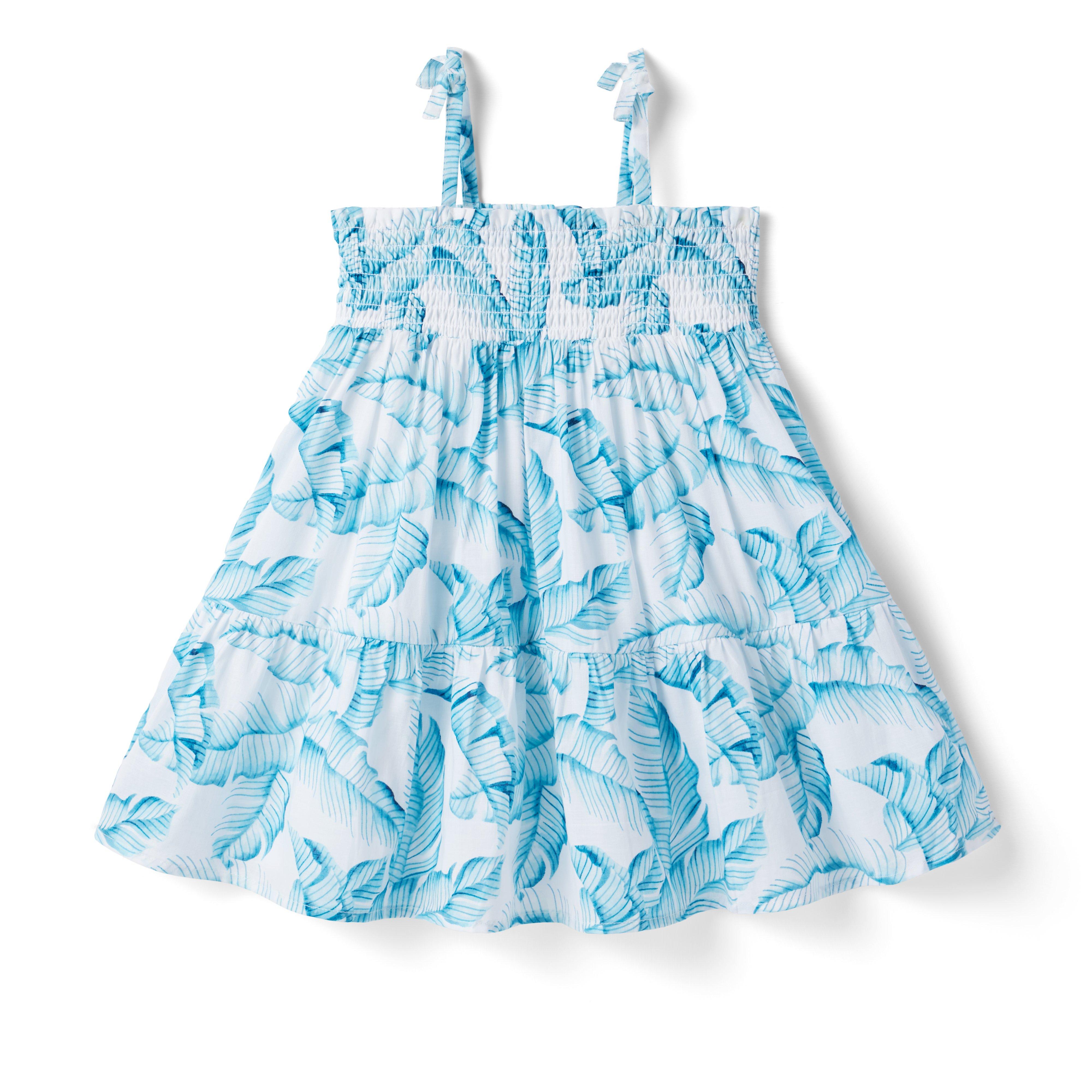 The Leilani Palm Smocked Sundress image number 0