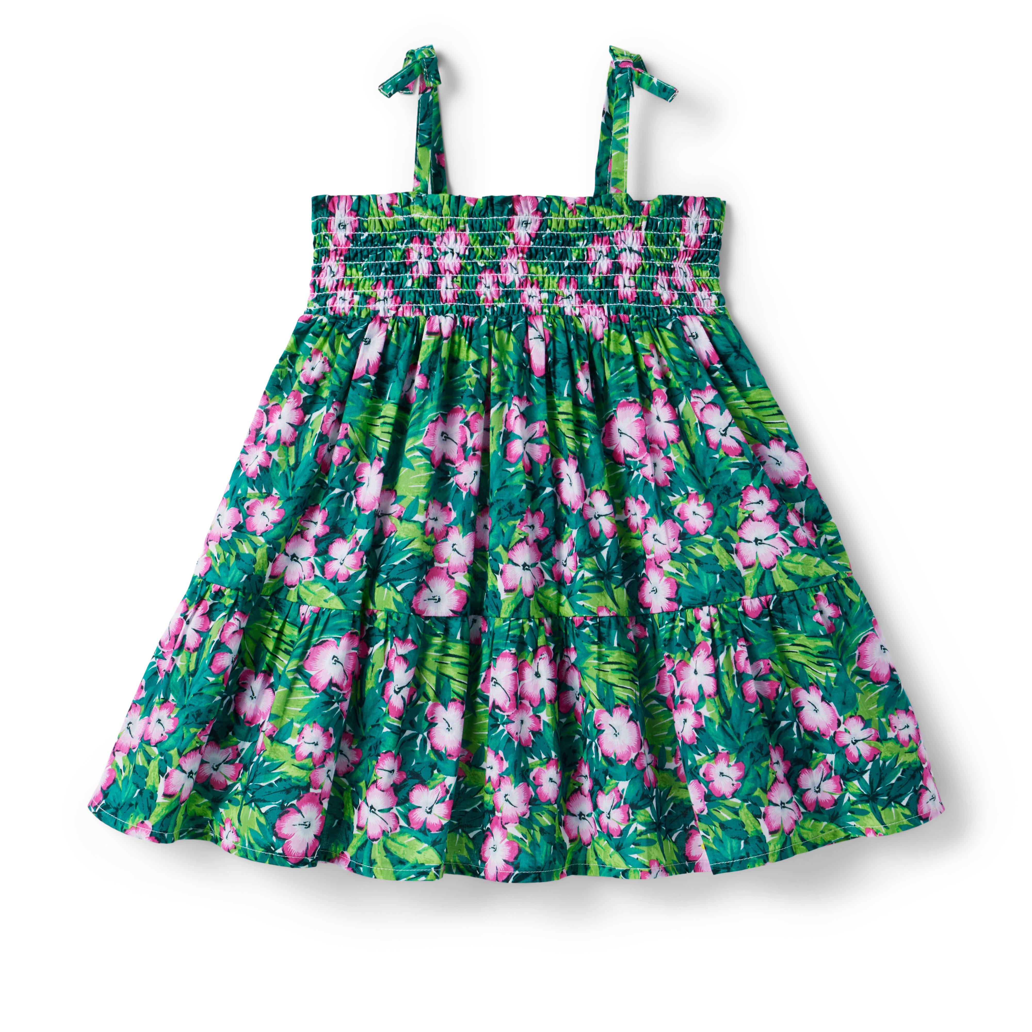 The Leilani Hibiscus Smocked Sundress image number 0