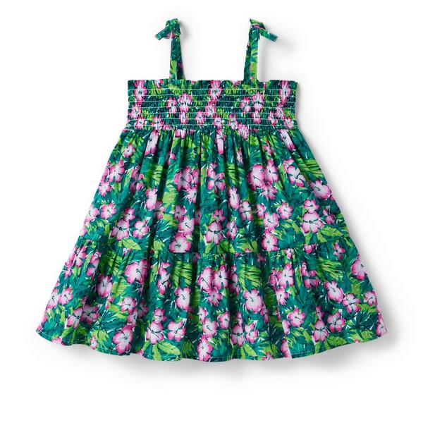 Janie and Jack The Leilani Tropical Floral Smocked Sundress