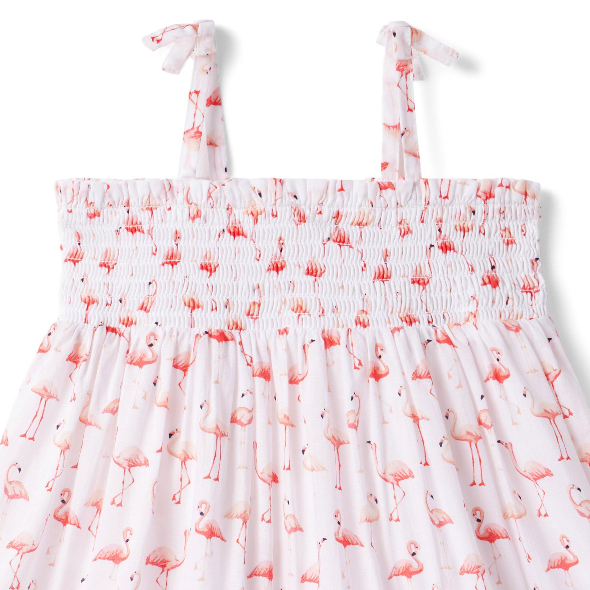 The Leilani Flamingo Smocked Sundress image number 2