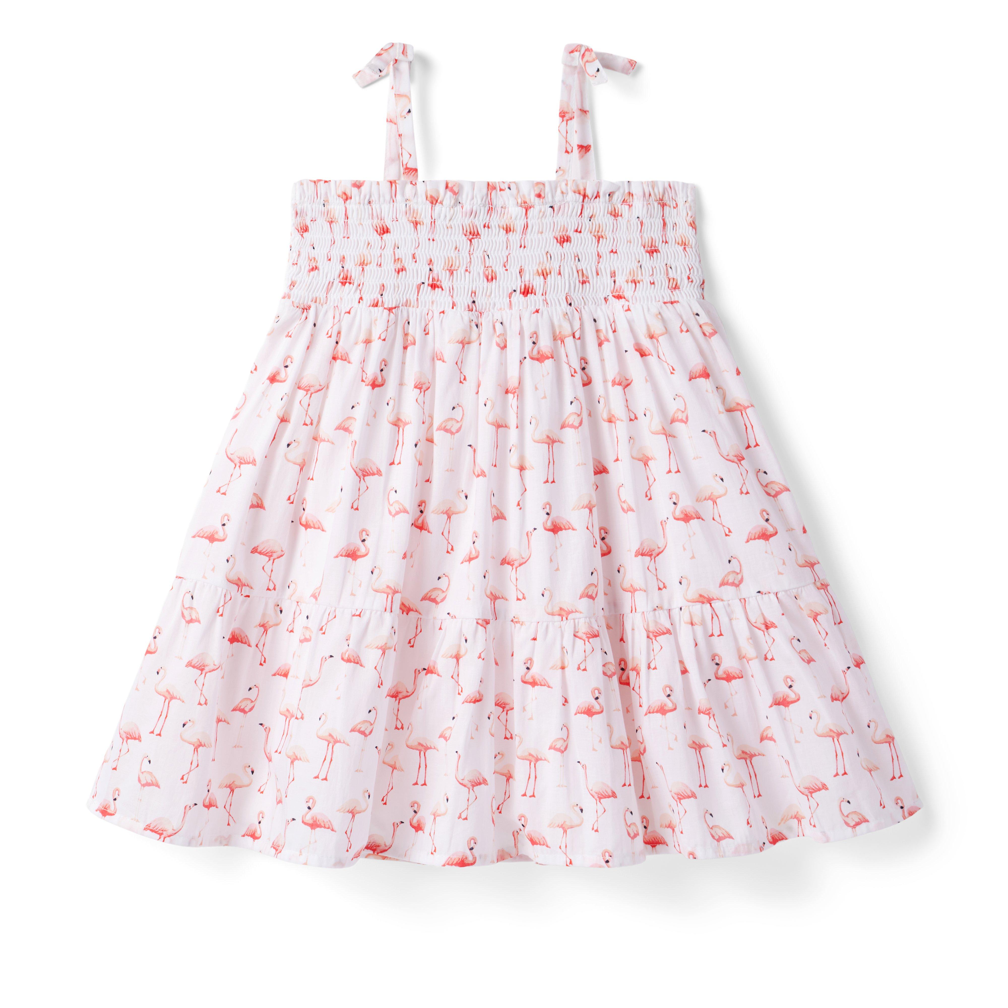 The Leilani Flamingo Smocked Sundress image number 1