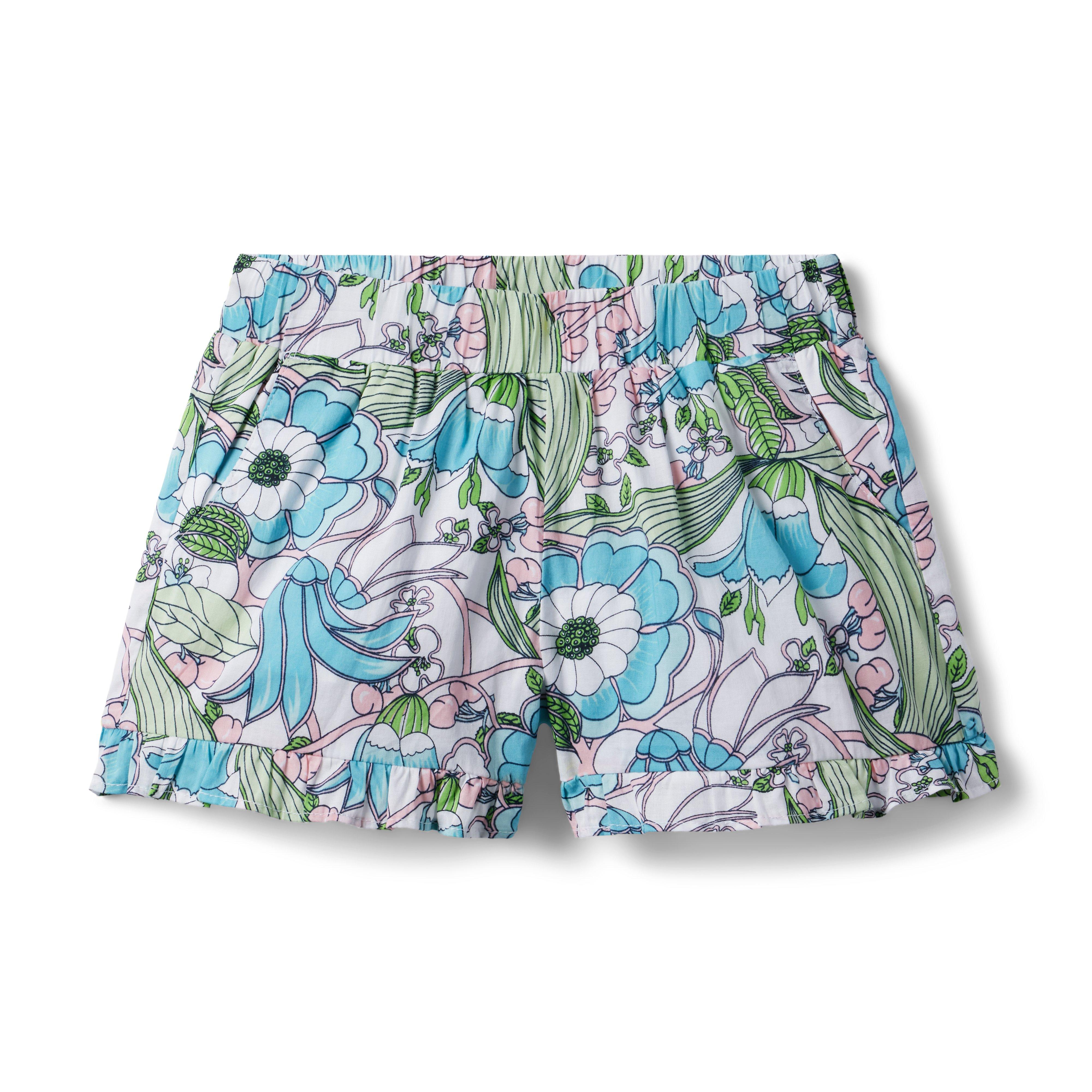 Floral Ruffle Hem Short image number 0