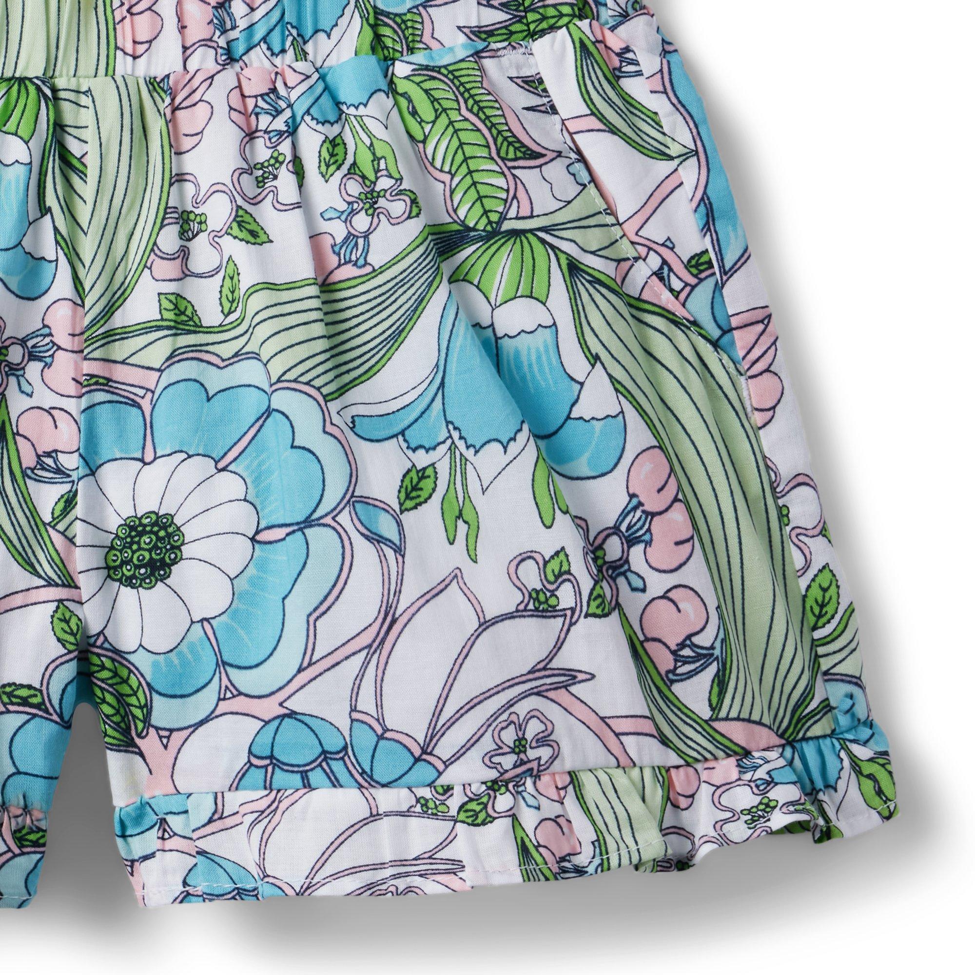 Floral Ruffle Hem Short image number 2