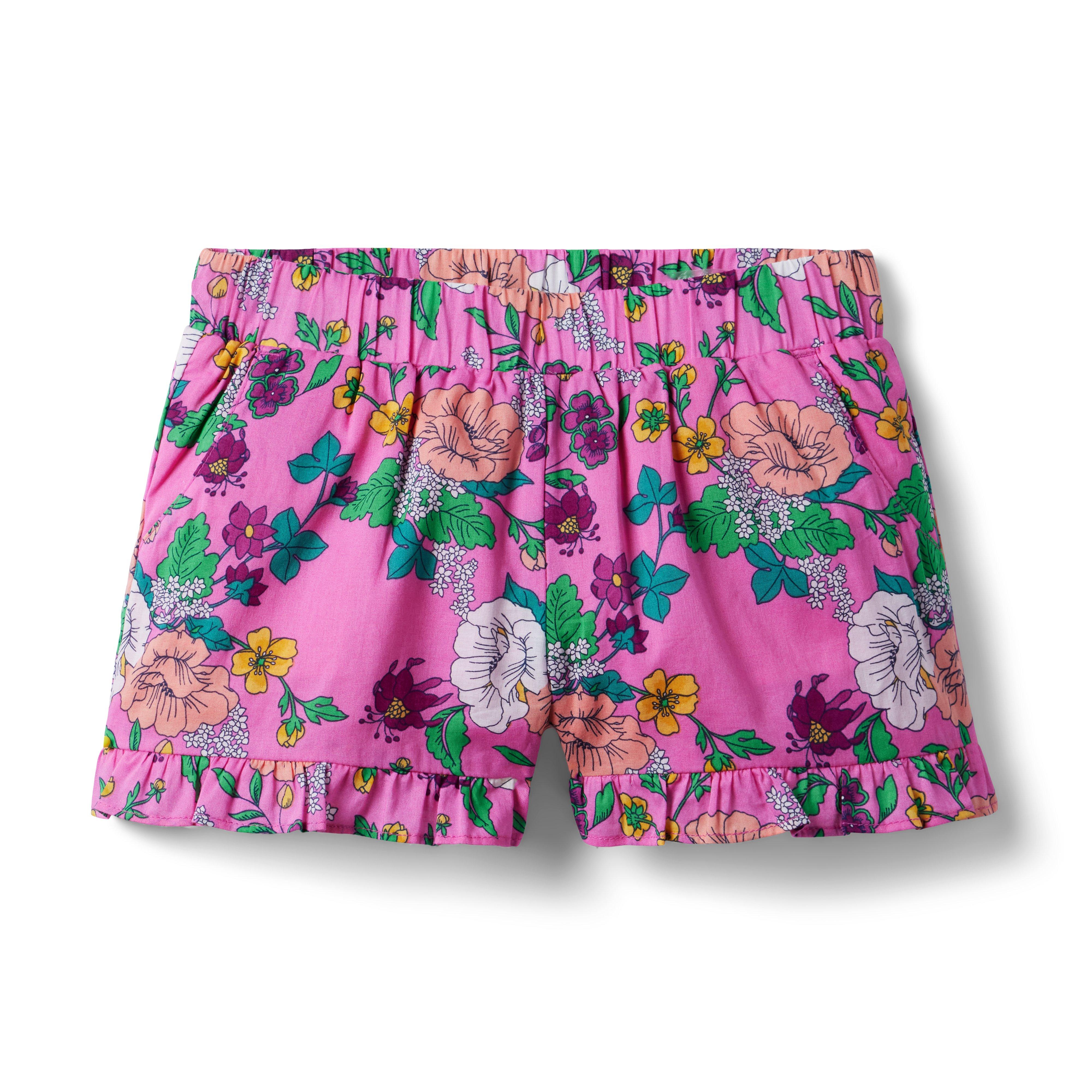 Floral Ruffle Hem Short image number 0
