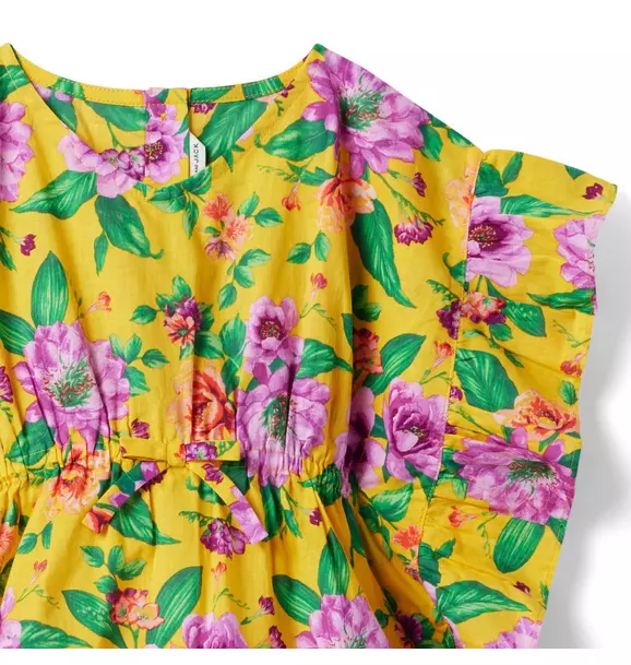 Floral Ruffle Swim Cover-Up image number 4