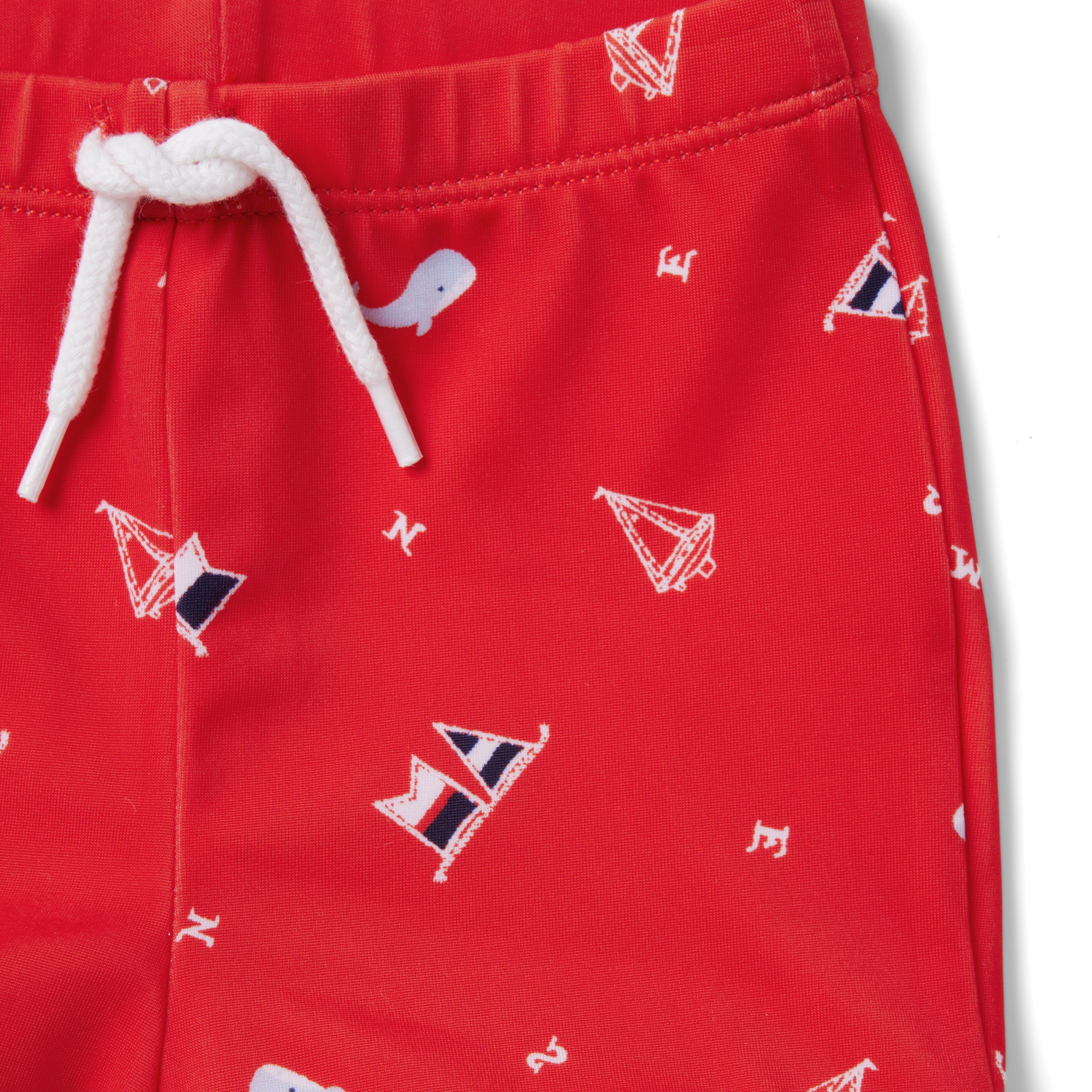 Recycled Nautical Baby Swim Short image number 2