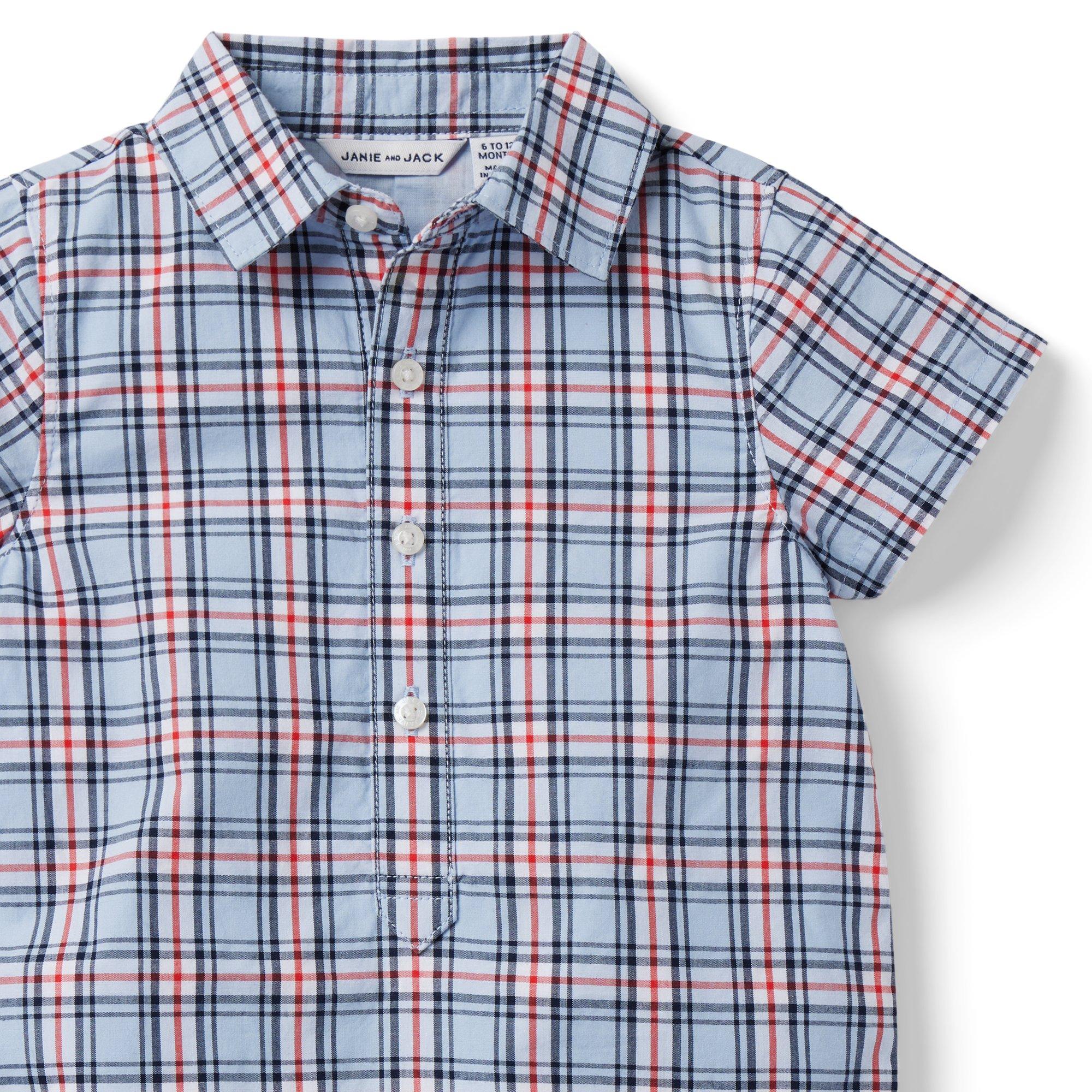 Baby Plaid Poplin Romper image number 2