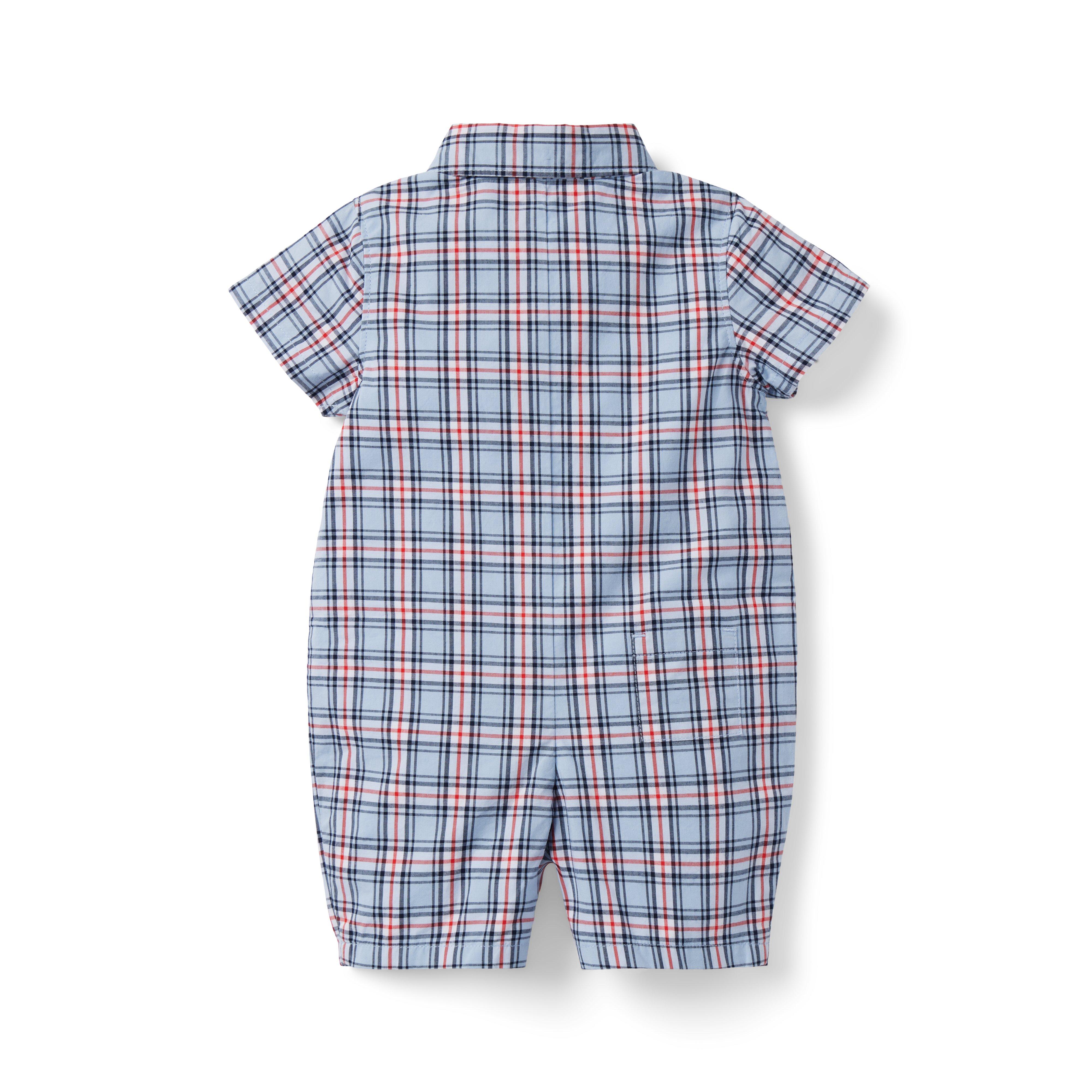 Baby Plaid Poplin Romper image number 1